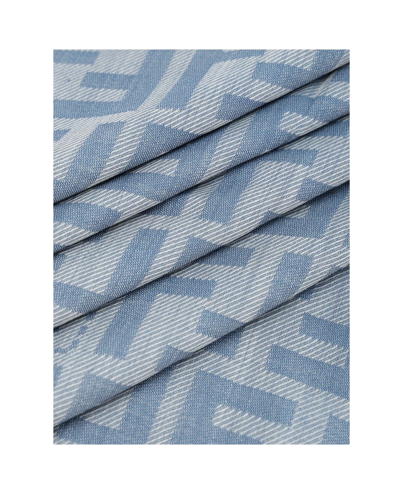 Fendi Jacquard Shawl - Blue