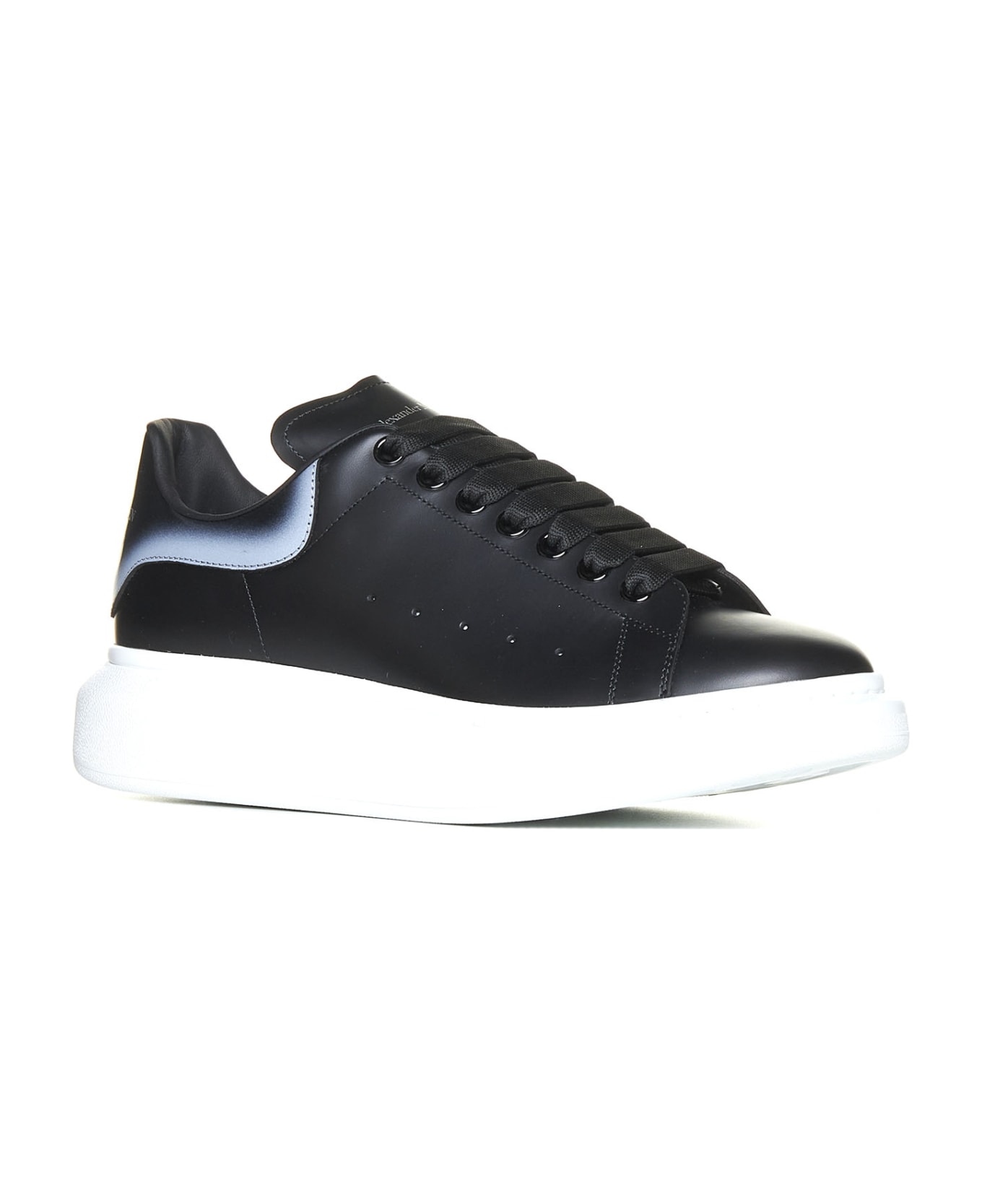 Alexander McQueen Calfskin Sneakers - Black/black/silver スニーカー