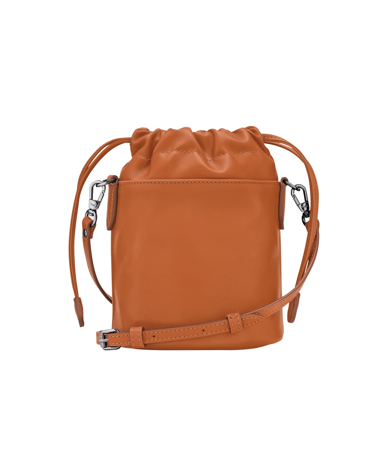 Longchamp 'le Pliage Xtra' Brown Crossbody Bag With Drawstring Closure And Adjustable And Removable Shoulder Strap In Leather Woman - Brown