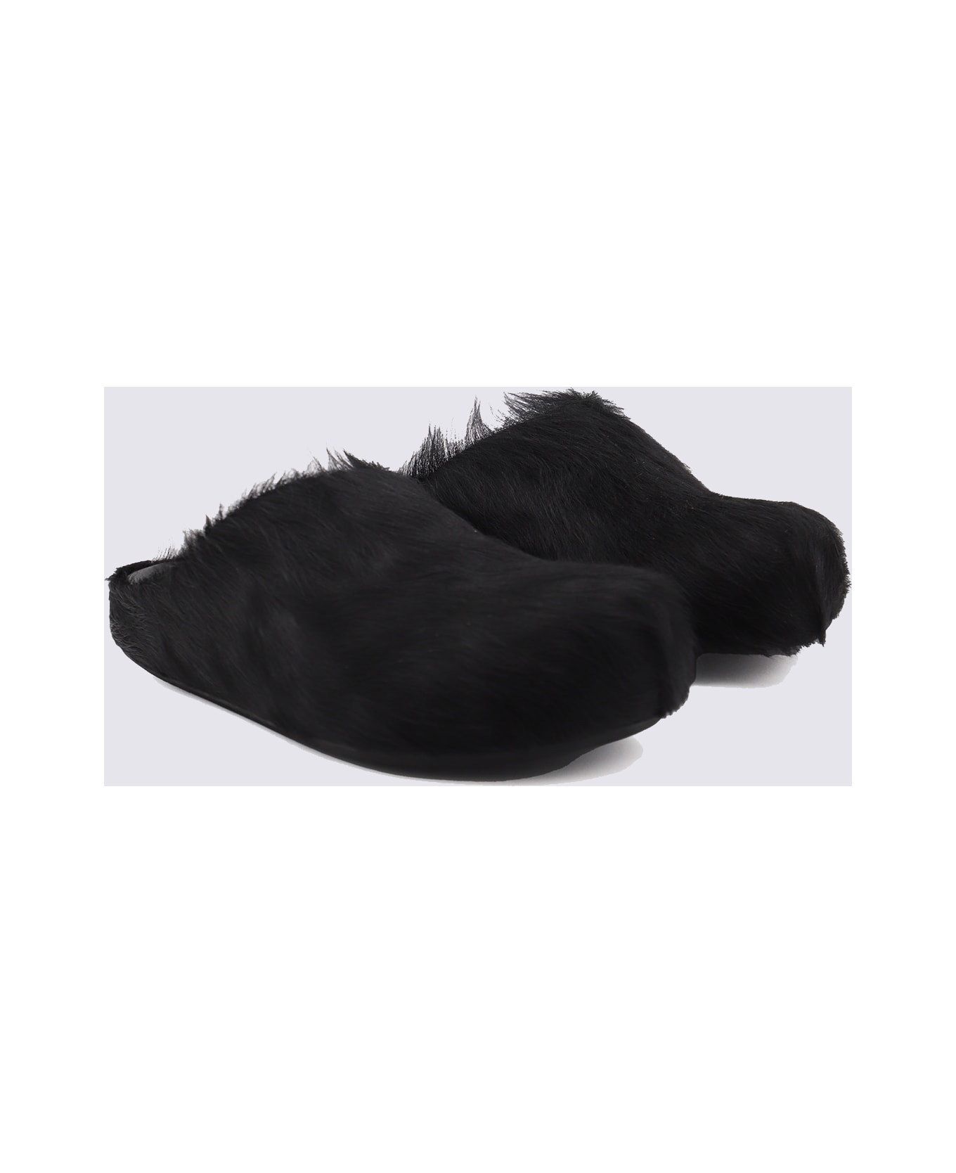 Marni Black Leather Sandals - Black