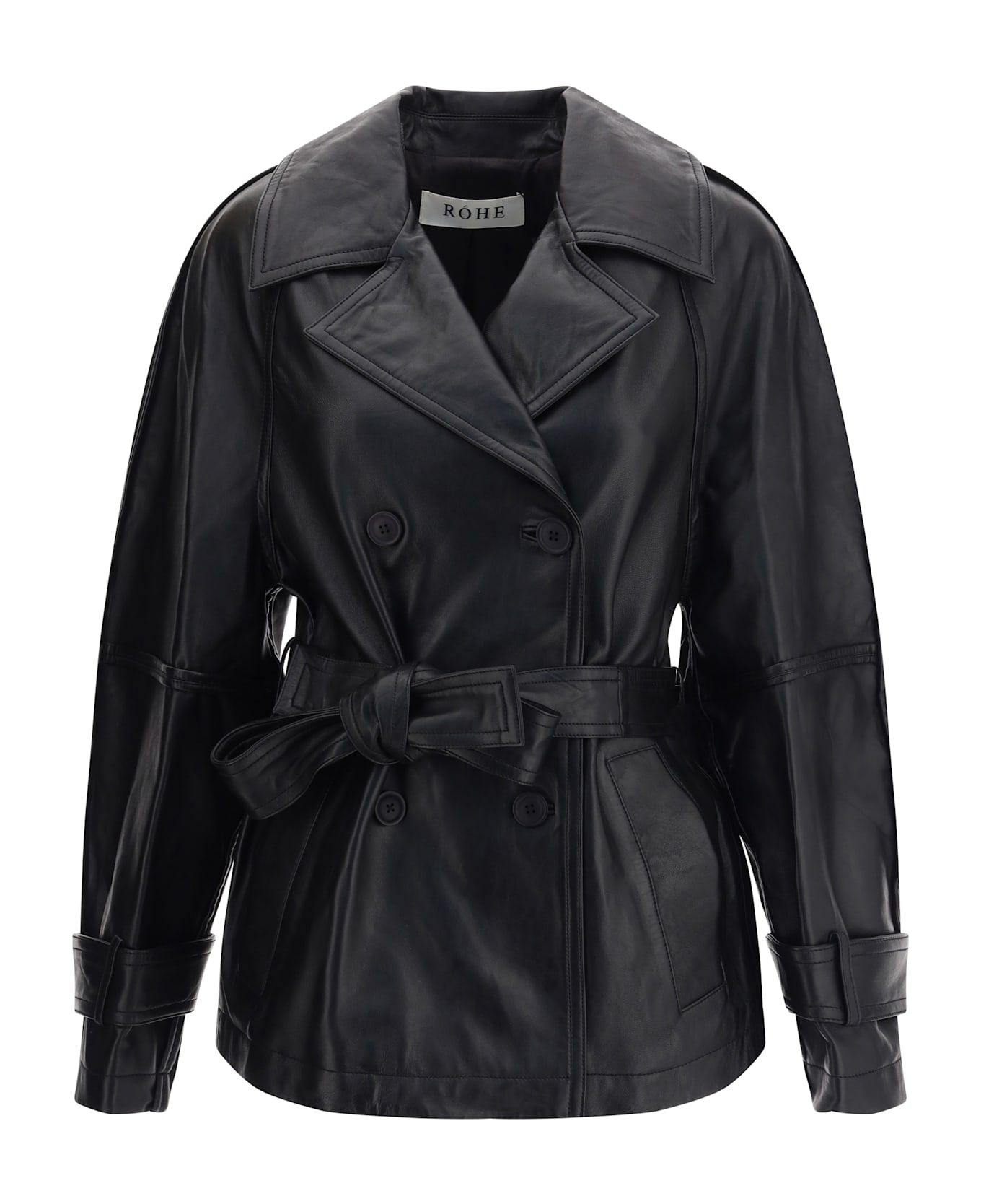 Róhe Double-breasted Leather Jacket