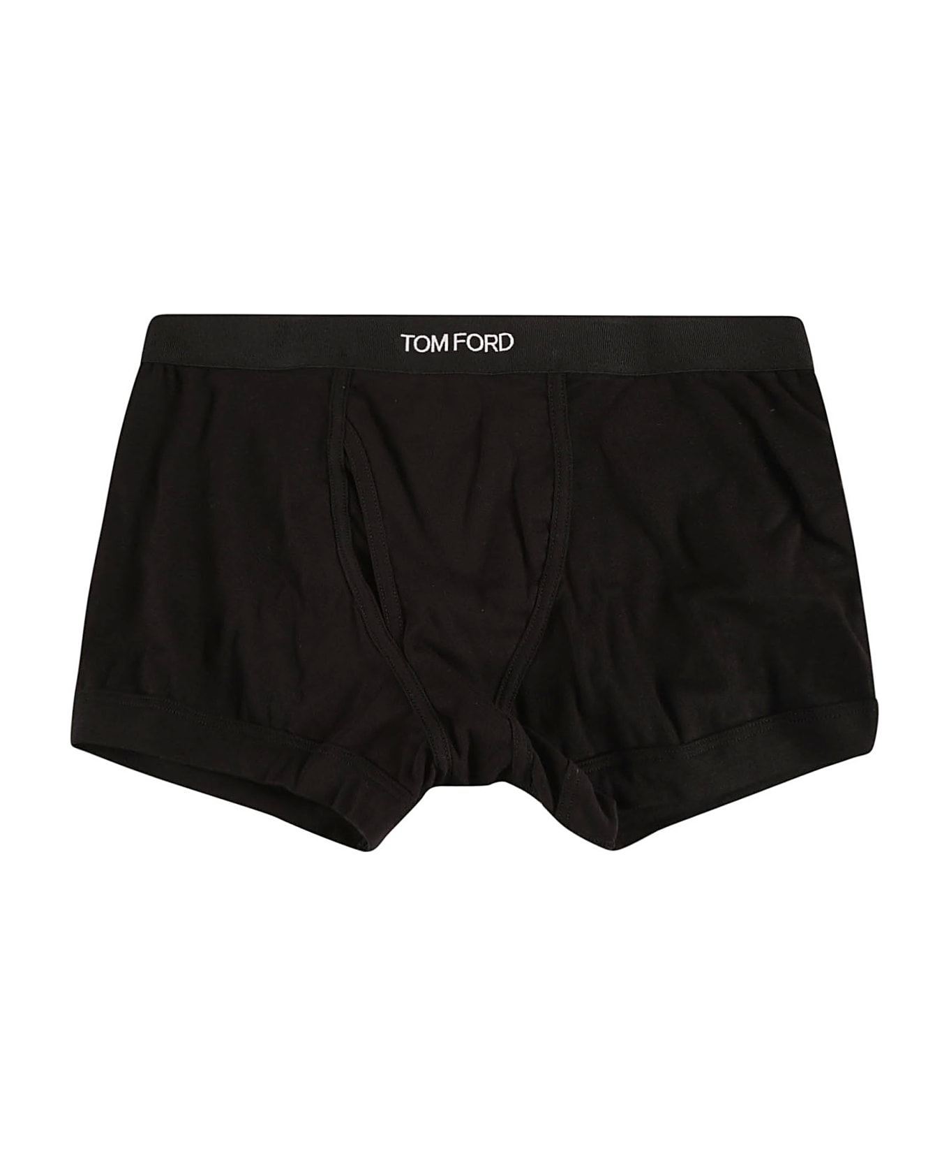 Tom Ford Logo Waist Plain Boxer Shorts - Black