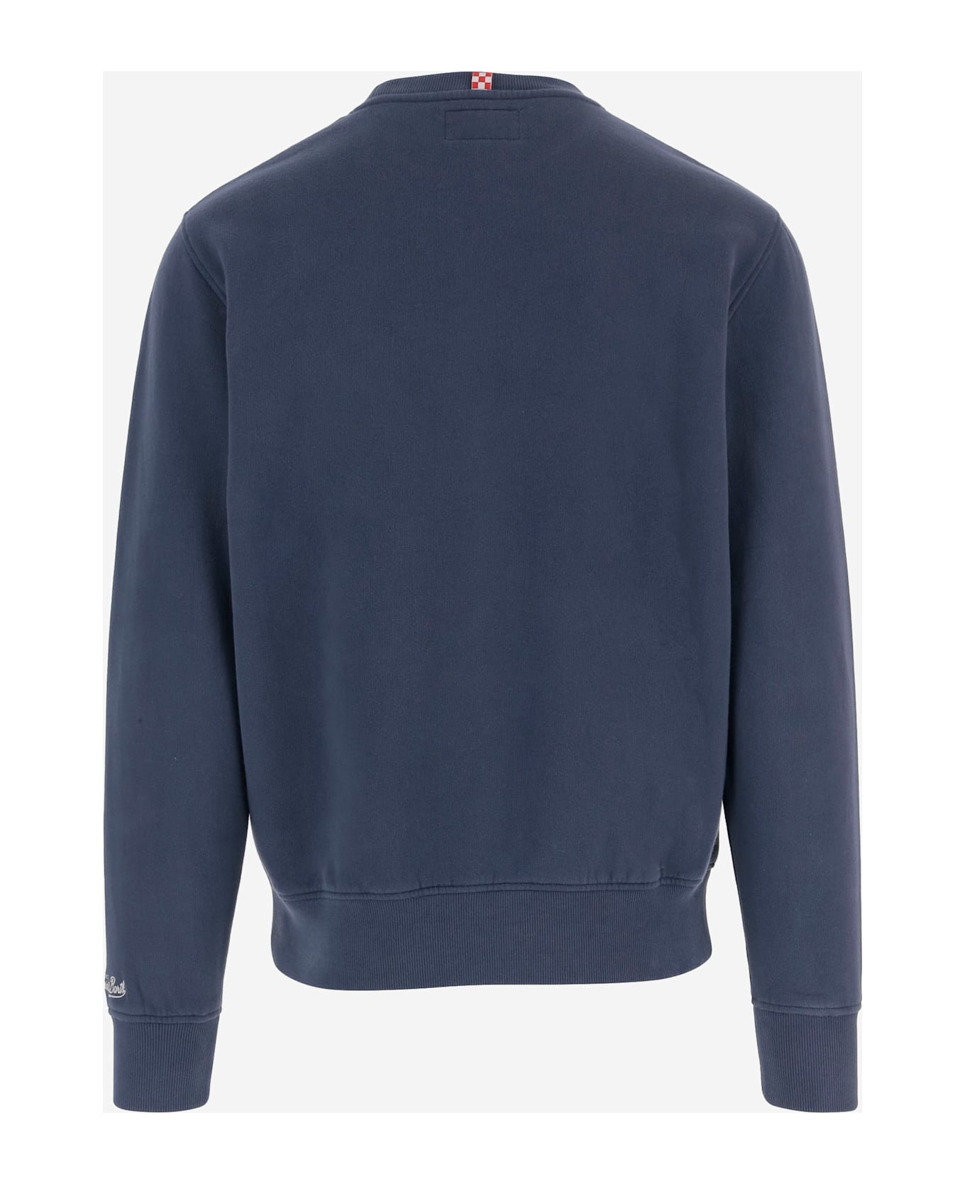 MC2 Saint Barth Cotton Sweatshirt With Embroidered Logo - Blue