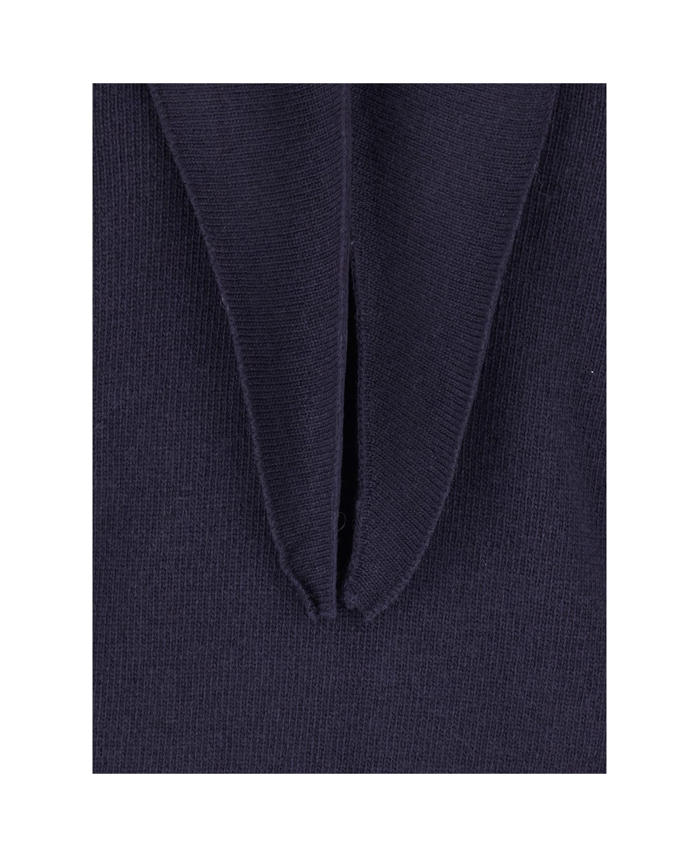 Mauro Grifoni Blue Sweater With V Neck And Ribbed Trims In Wool Woman - Blu