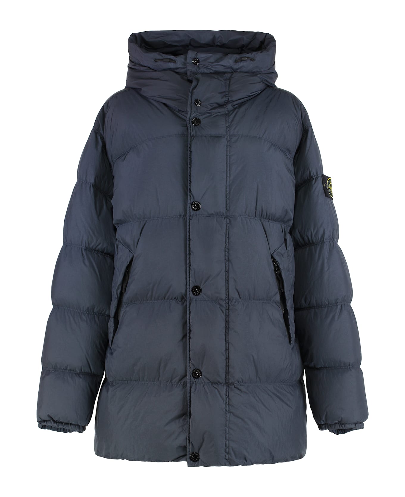 Stone Island Parka With Hood In Nylon - blue