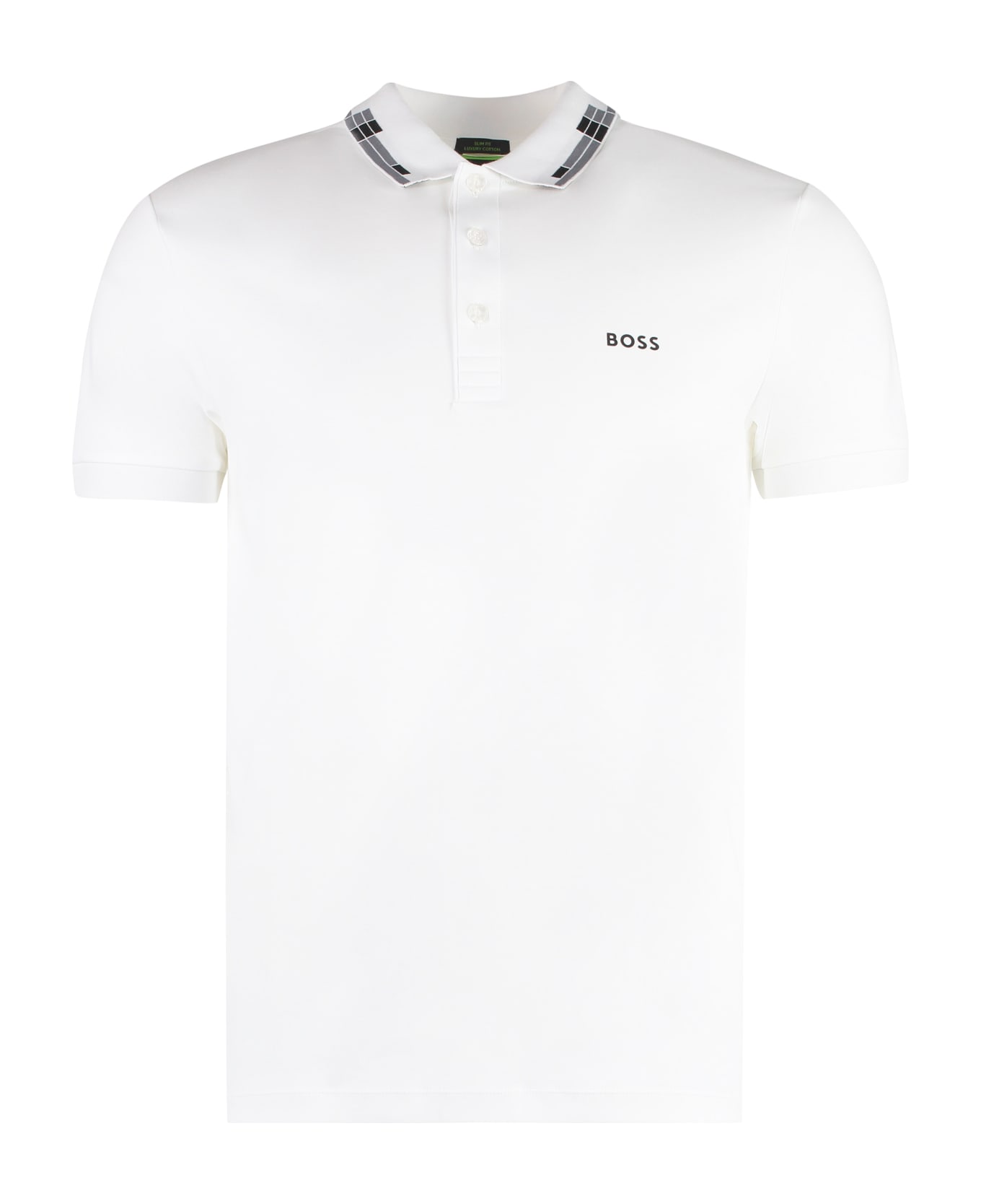 Hugo Boss Short Sleeve Cotton Polo Shirt - WHITE