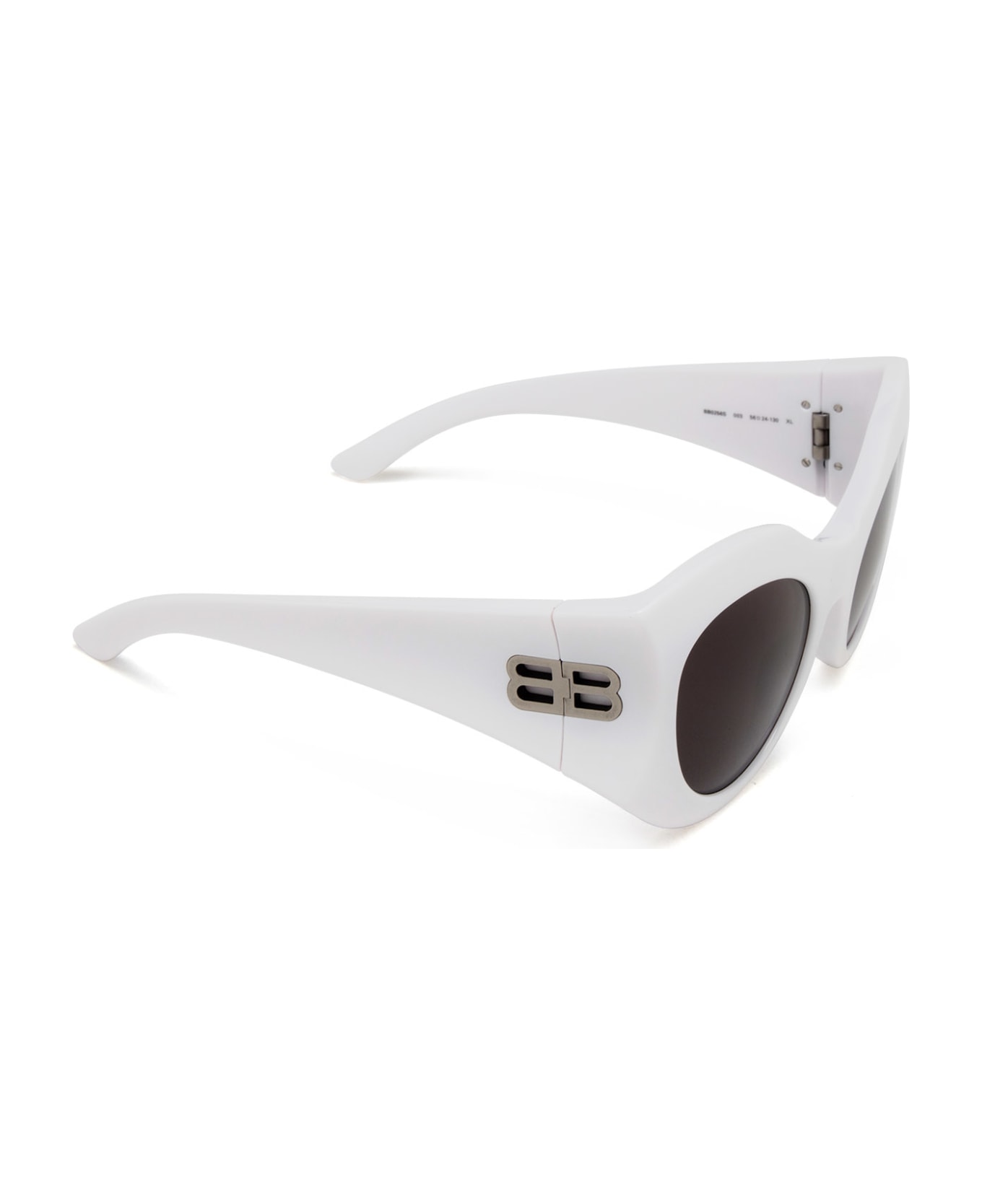 Balenciaga Eyewear Bb0256s 003 Sunglasses Sunglasses - 003 WHITE WHITE GREY