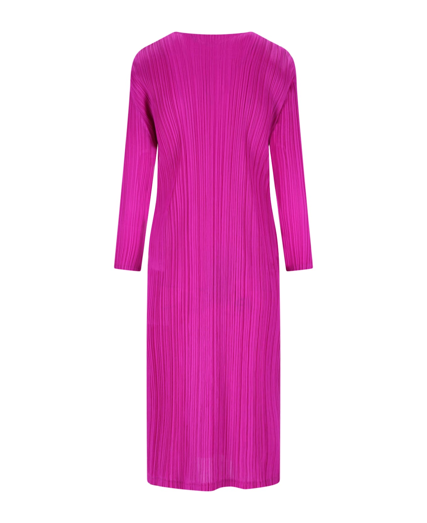Pleats Please Issey Miyake 'light Wave' Pleated Midi Dress - PINK