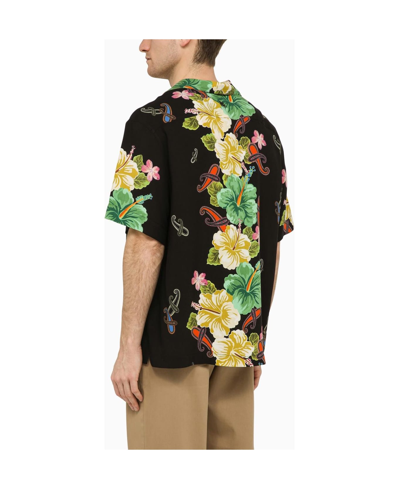 Etro Black Viscose Floral Print Shirt - NERO シャツ