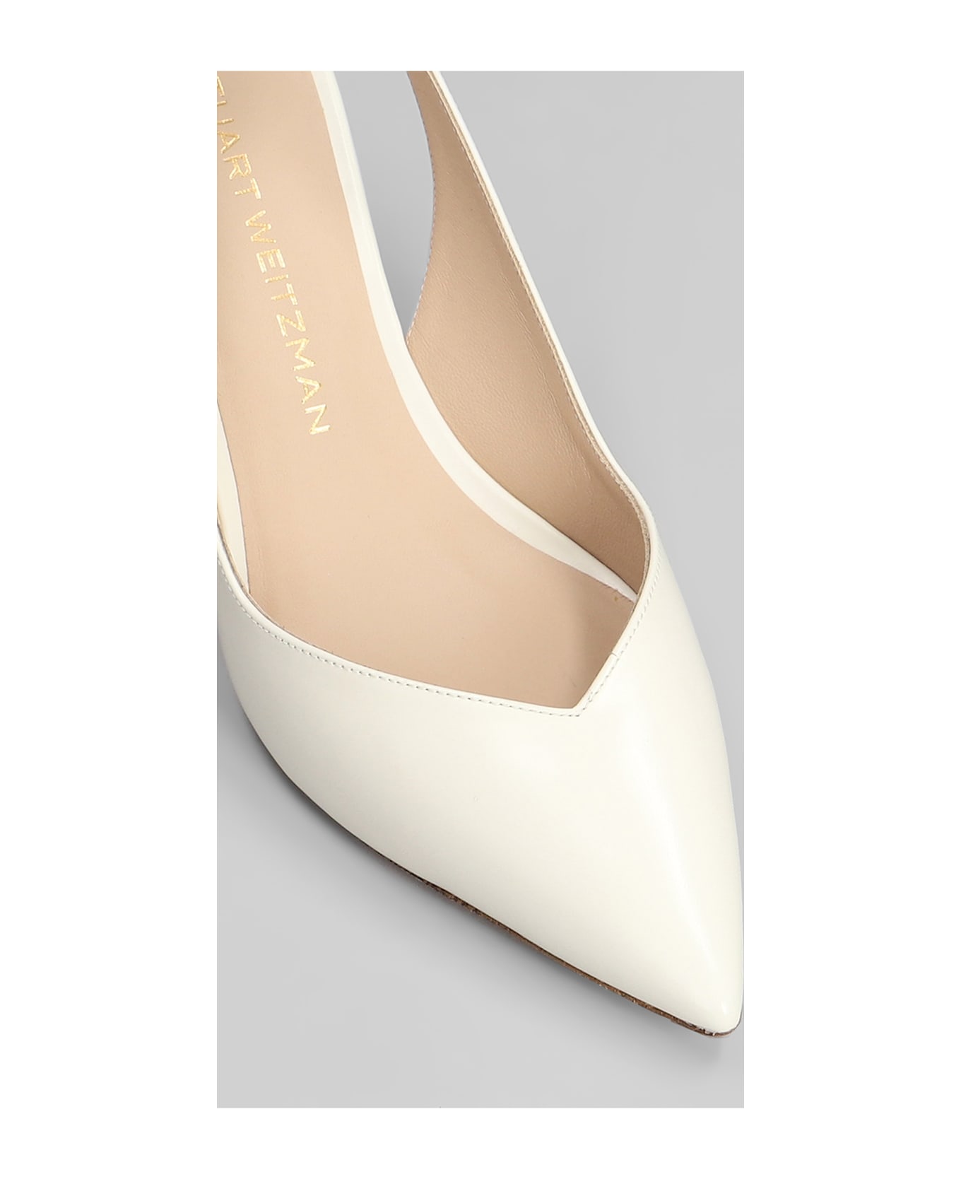 Stuart Weitzman Eva 75 Pumps In White Leather - white