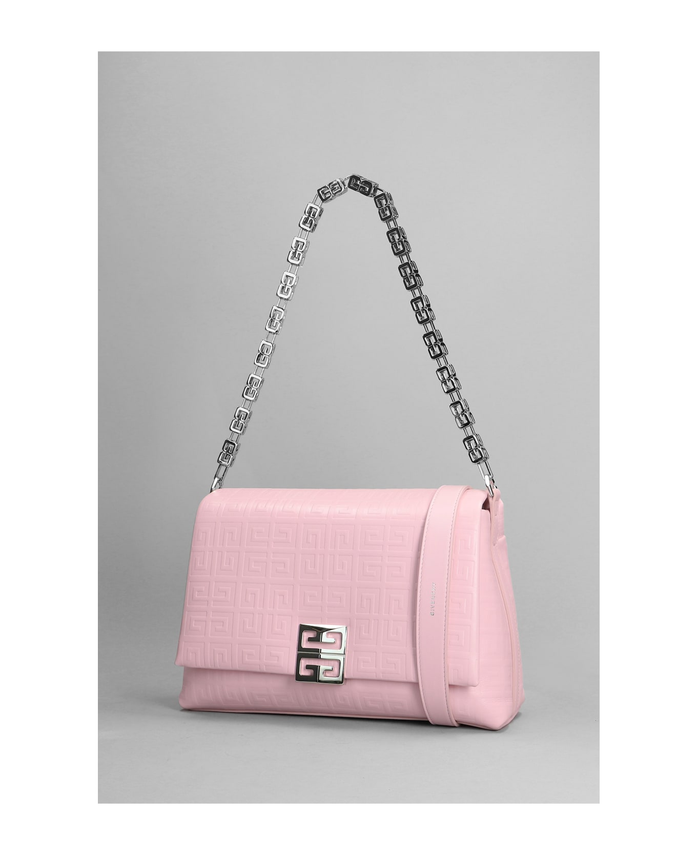 Givenchy 4g Soft Shoulder Bag In Rose-pink Leather - rose-pink