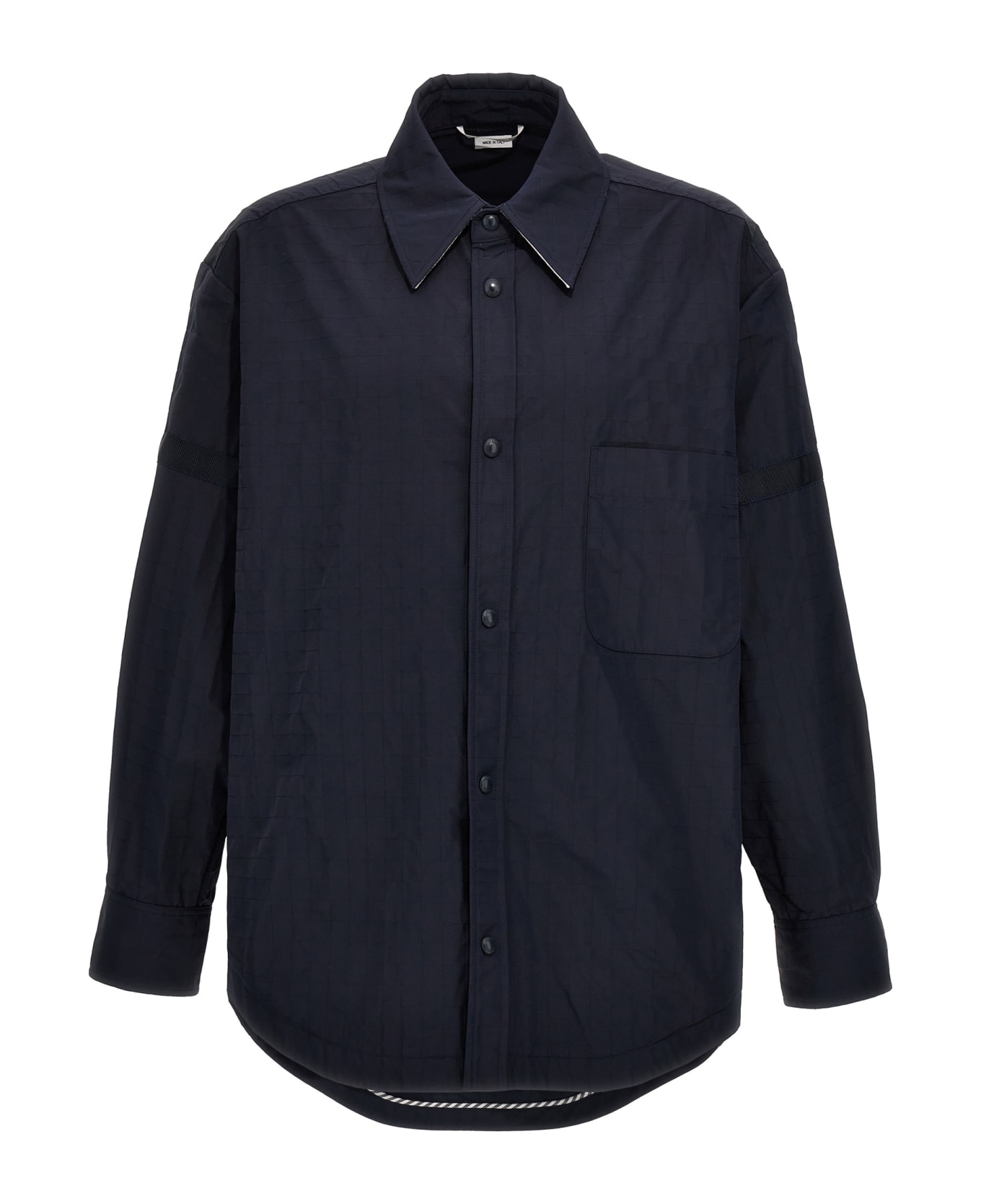 Thom Browne 'snap Front' Overshirt - Blue