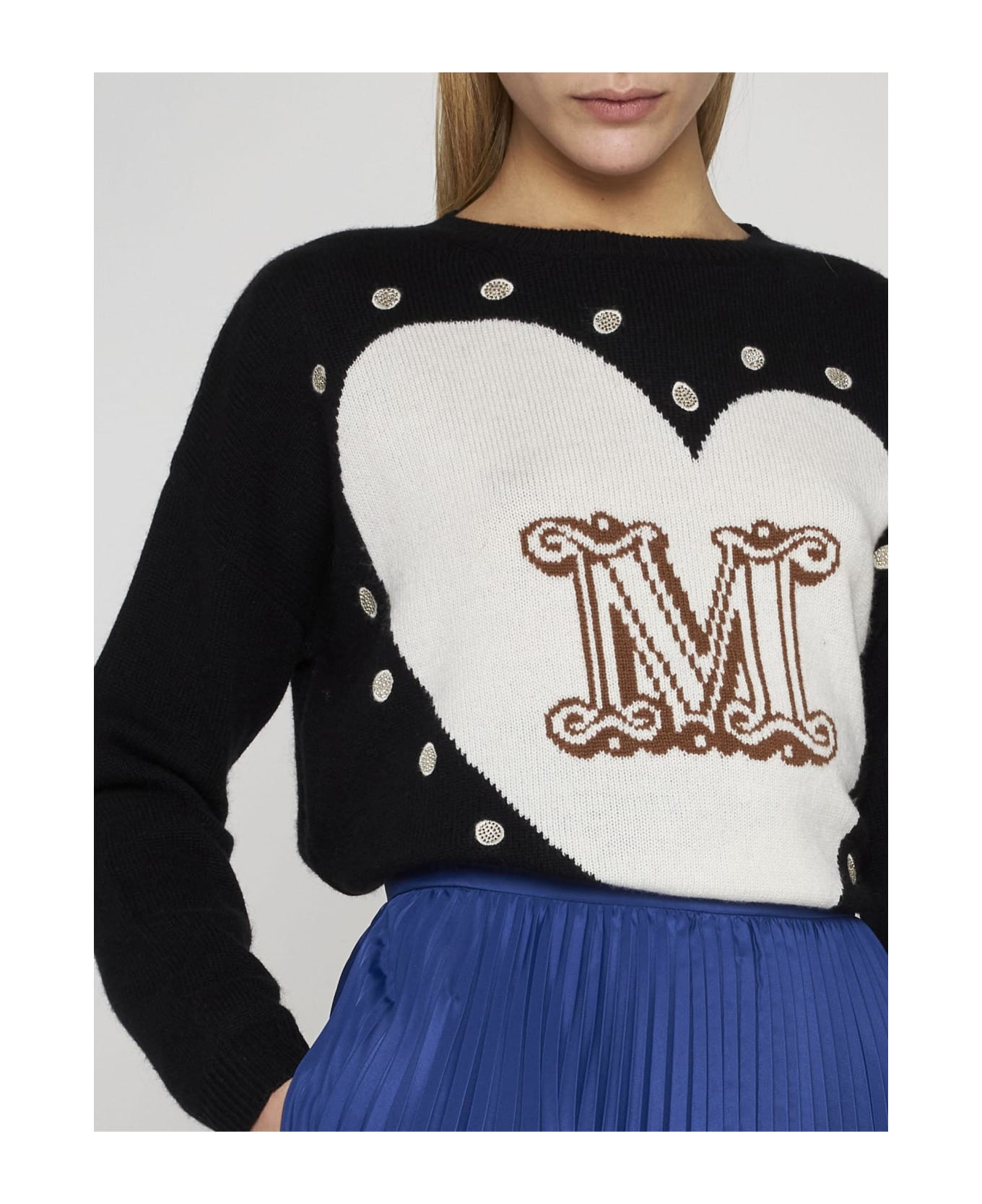 Max Mara Panaria Logo Wool And Cashmere Sweater - 014