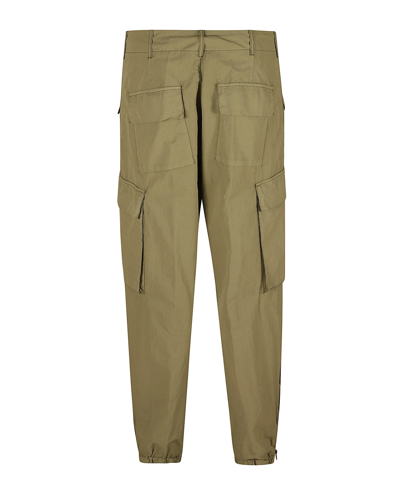 Laneus Wide Leg Cargo Pants - Military Green