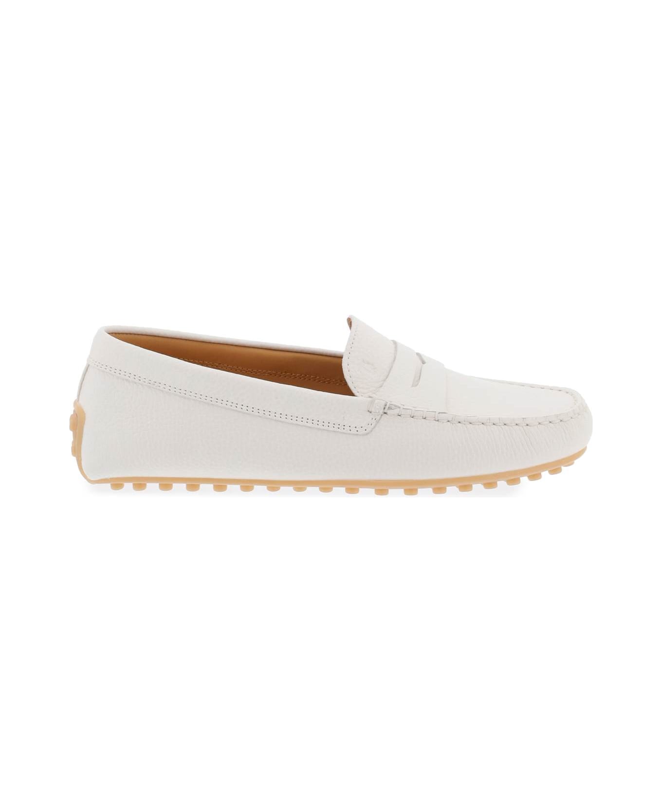 Tod's City Gommino Leather Loafers - MOUSSE (White) フラットシューズ