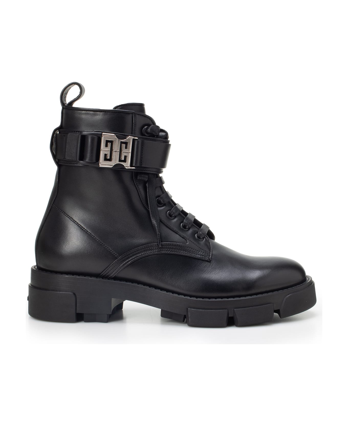 Givenchy Leather Combat Boots - Black