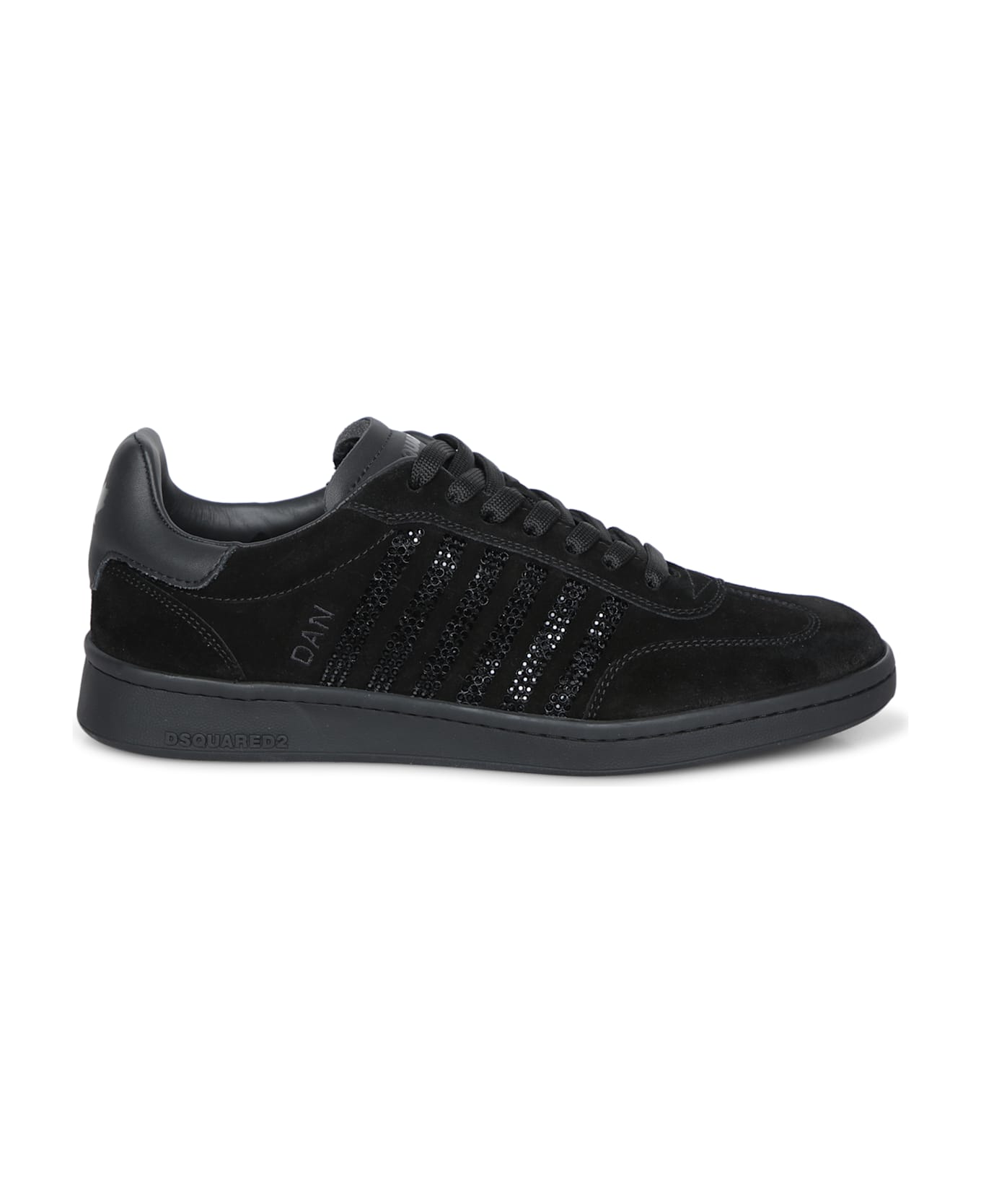 【送料&関税込】Dsquared2 Boxer Strass Black Sneakers 96e18d93022a7b6ee3af87afb12a19