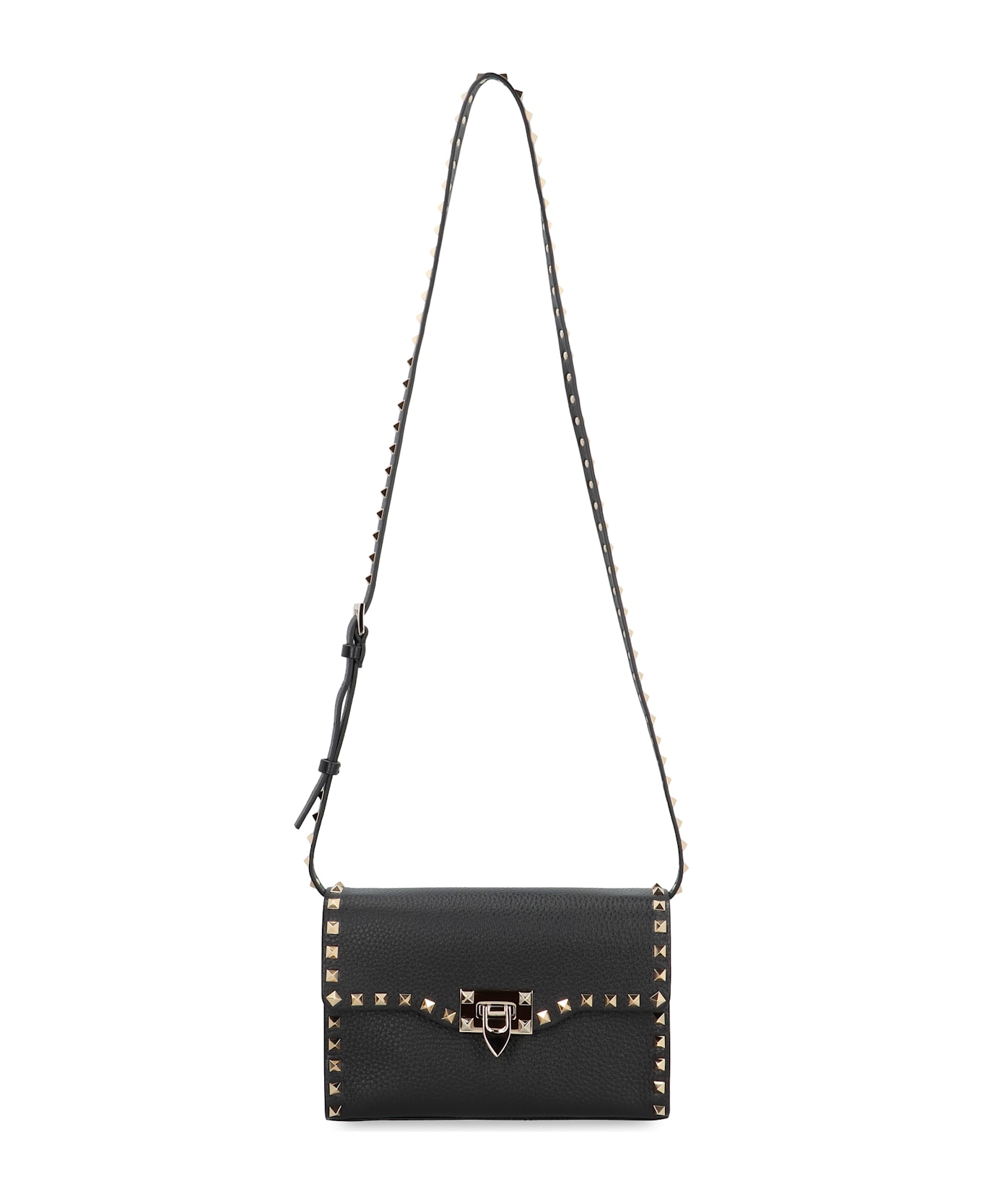 Valentino Garavani Rockstud Small Leather Crossbody Bag - black