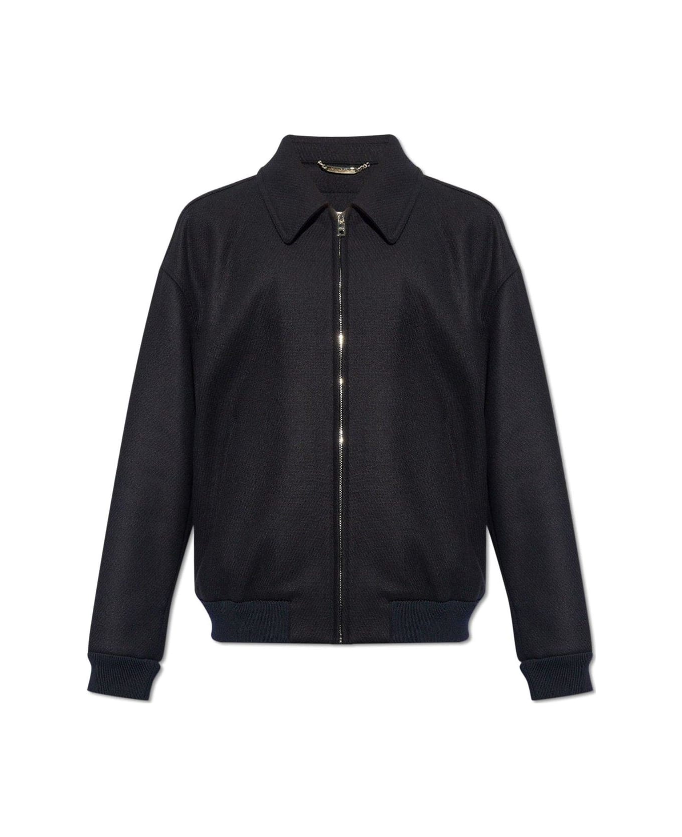 Dolce & Gabbana Zipped Bomber Jacket - Blue