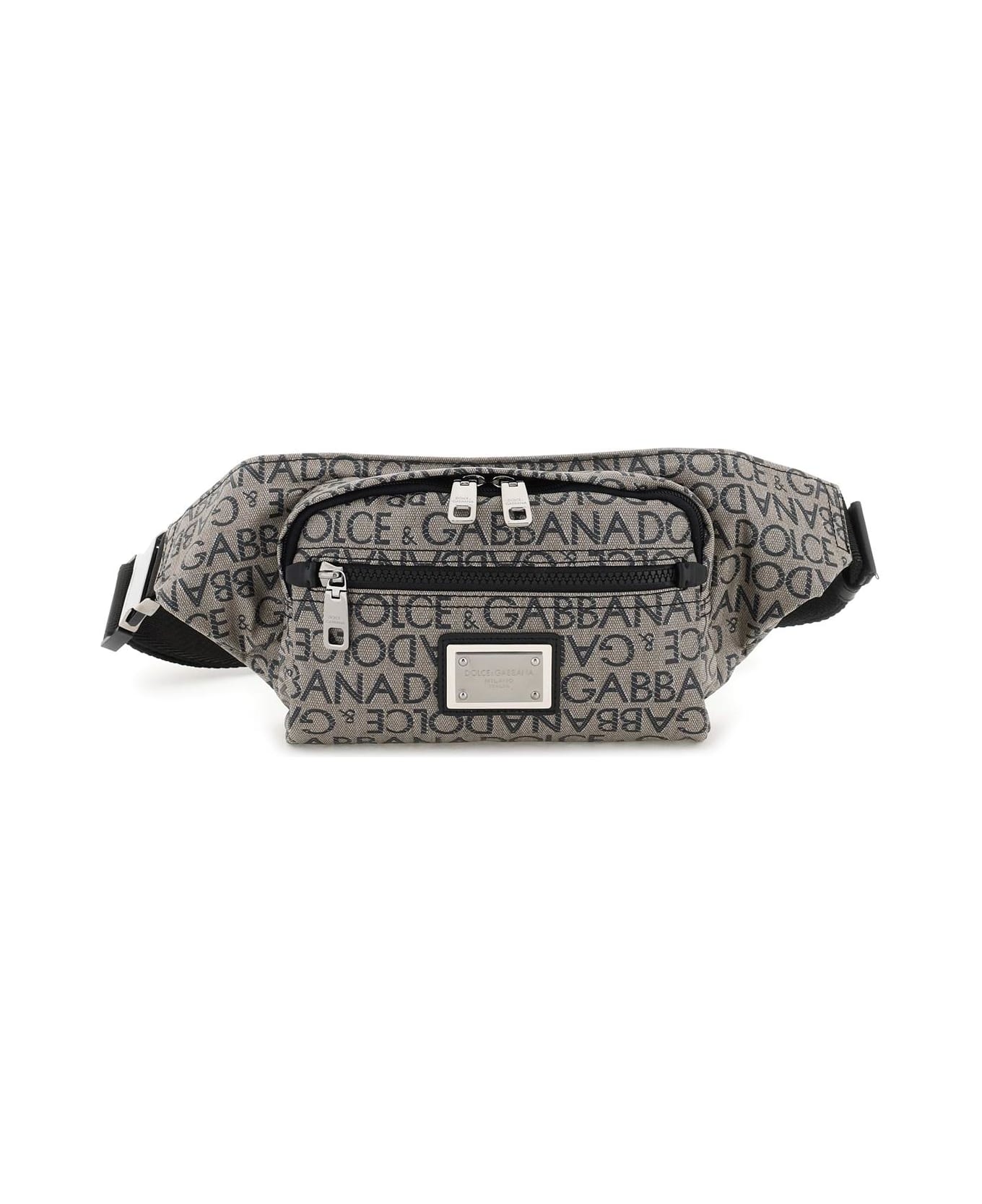 Dolce & Gabbana Logo Plaque Belt Bag - Marrone/nero