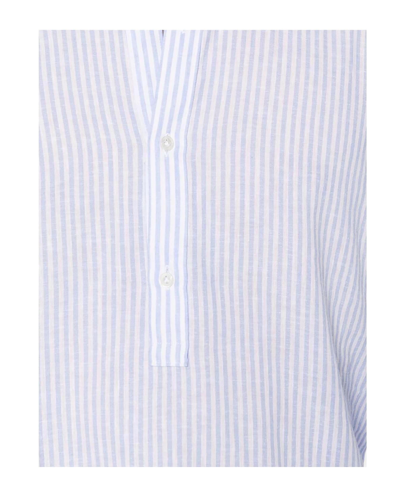 Fay Cotton-linen Blend Shirt - Blue シャツ