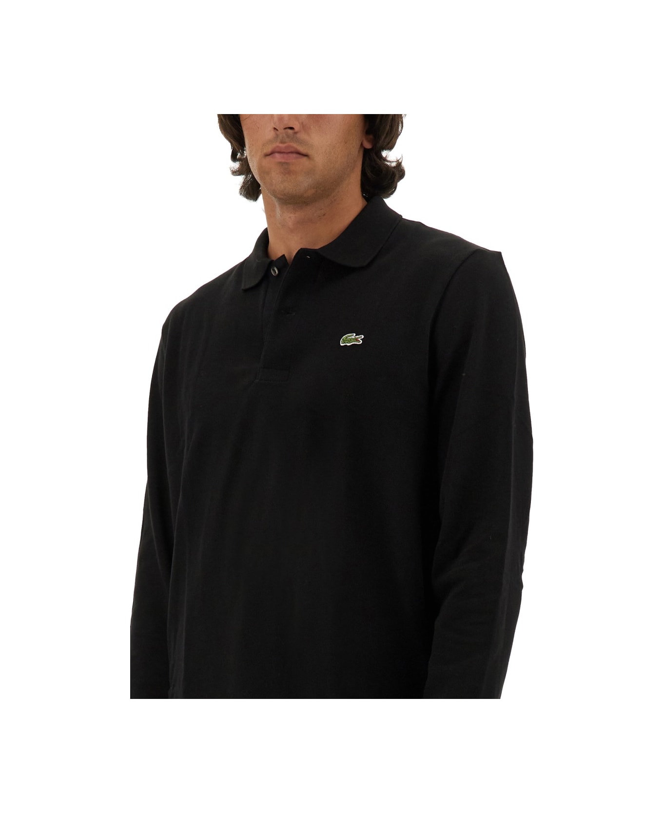 Lacoste Polo With Logo - BLACK