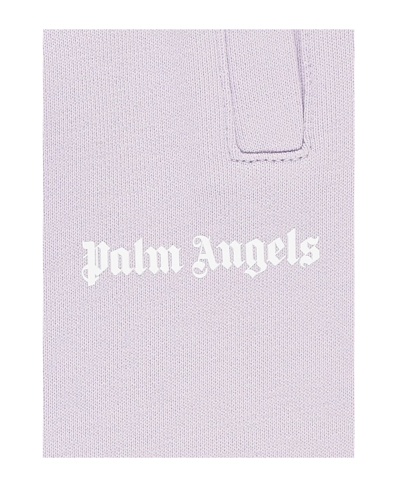 Palm Angels Pants With Logo - Purple