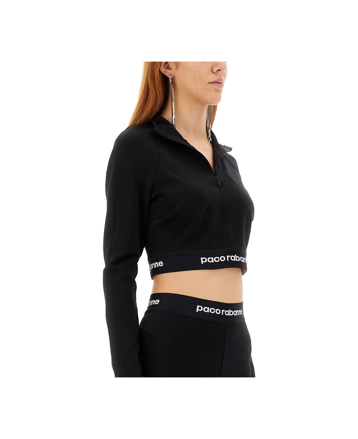 Paco Rabanne Top Cropped - BLACK