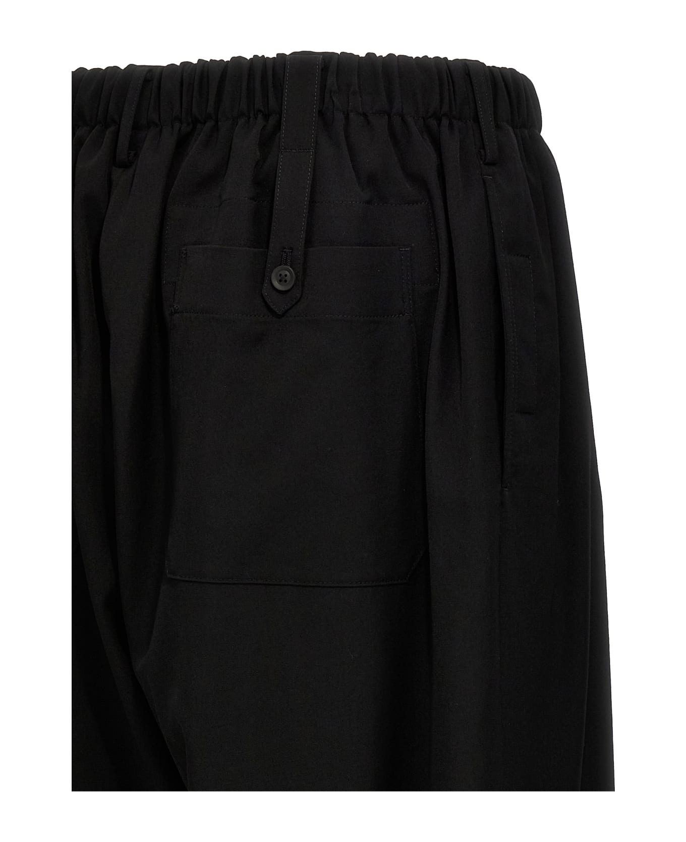 Yohji Yamamoto 'u-gather Cropped' Pants - Black  