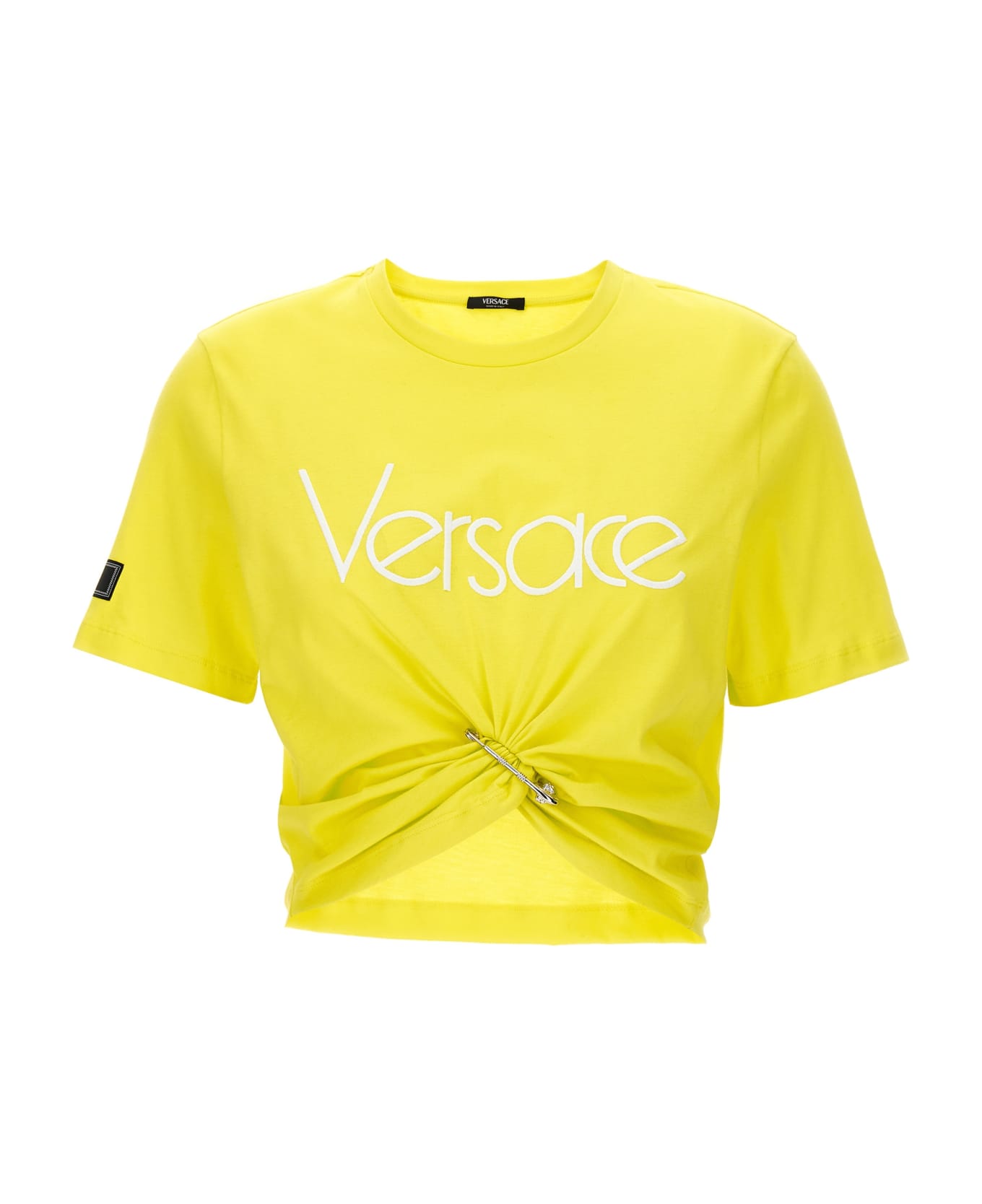 Versace Logo Crop T-shirt - MIMOSA