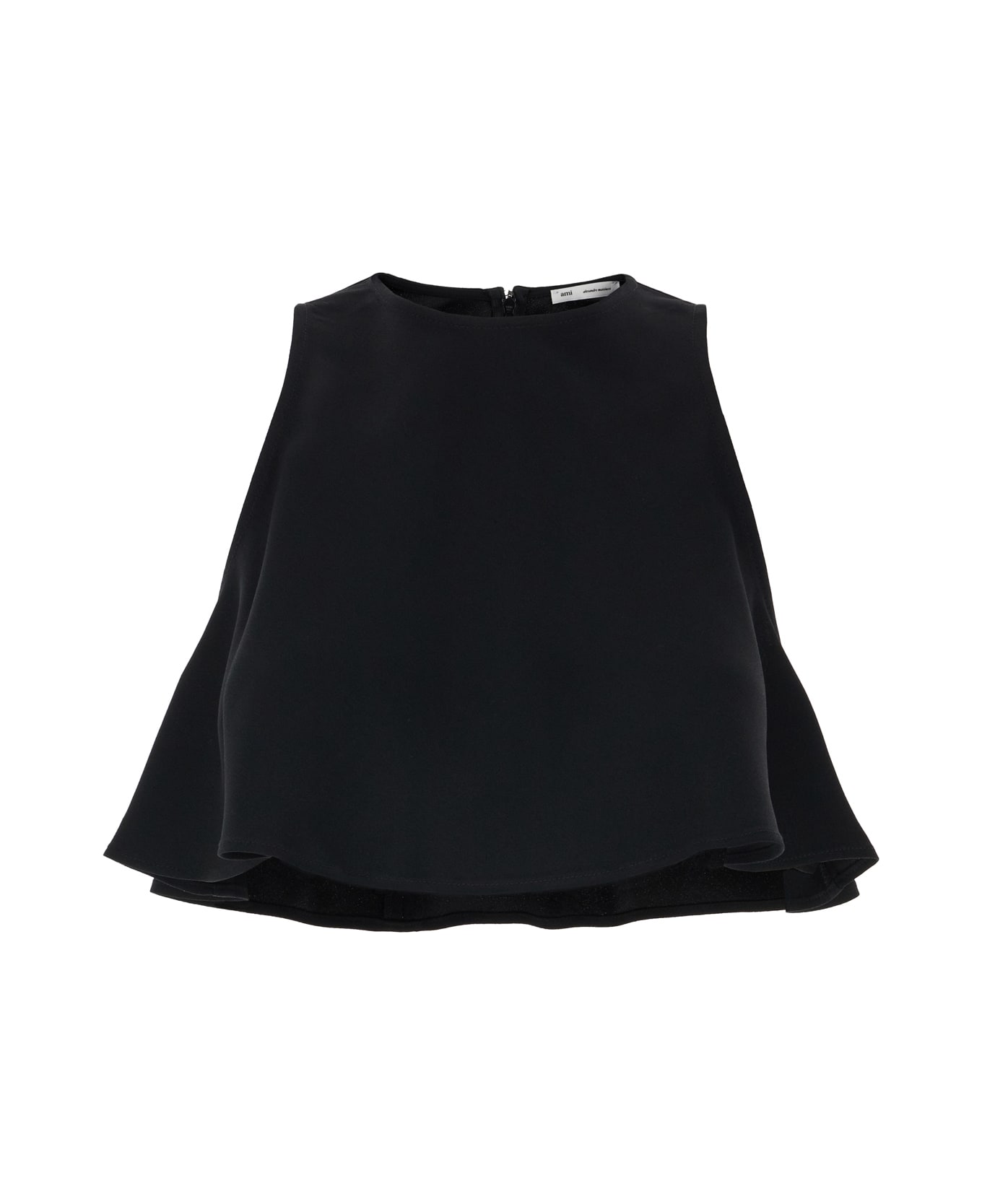 Ami Alexandre Mattiussi Black Acetate Blend Top | italist