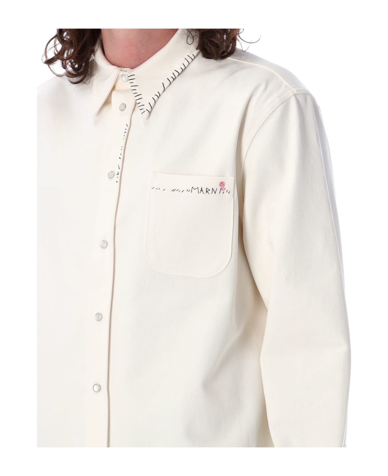 Marni Cotton Woven Shirt - Lily White シャツ