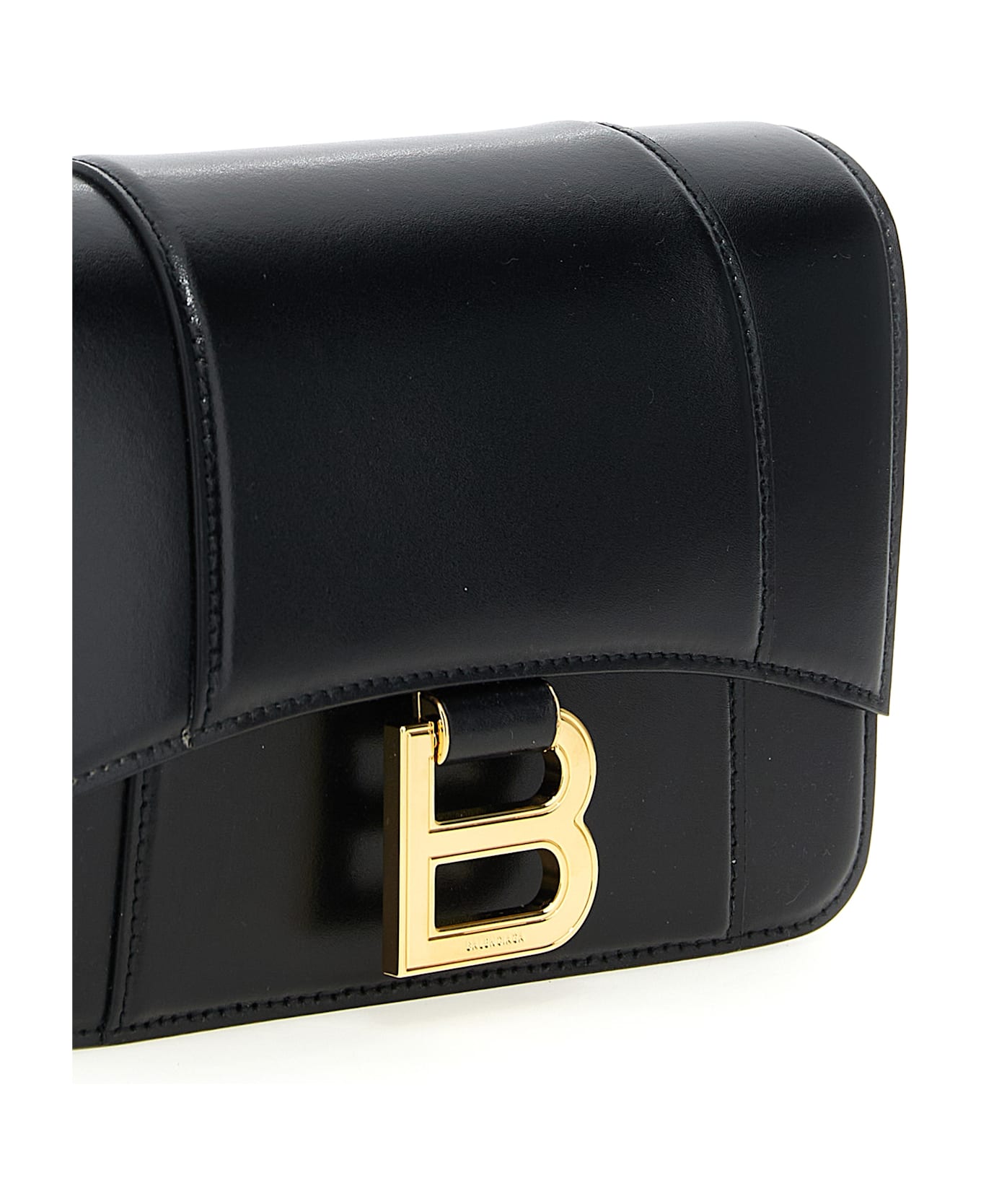 Balenciaga 
flap Hourglass
 Small Crossbody Bag - BLACK