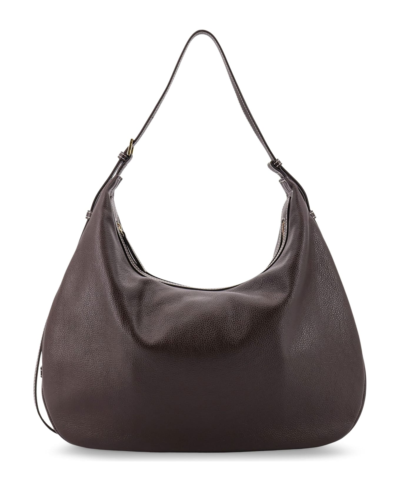 ATP Atelier Potenza Leather Shoulder Bag - Walnut Contrast Stitch