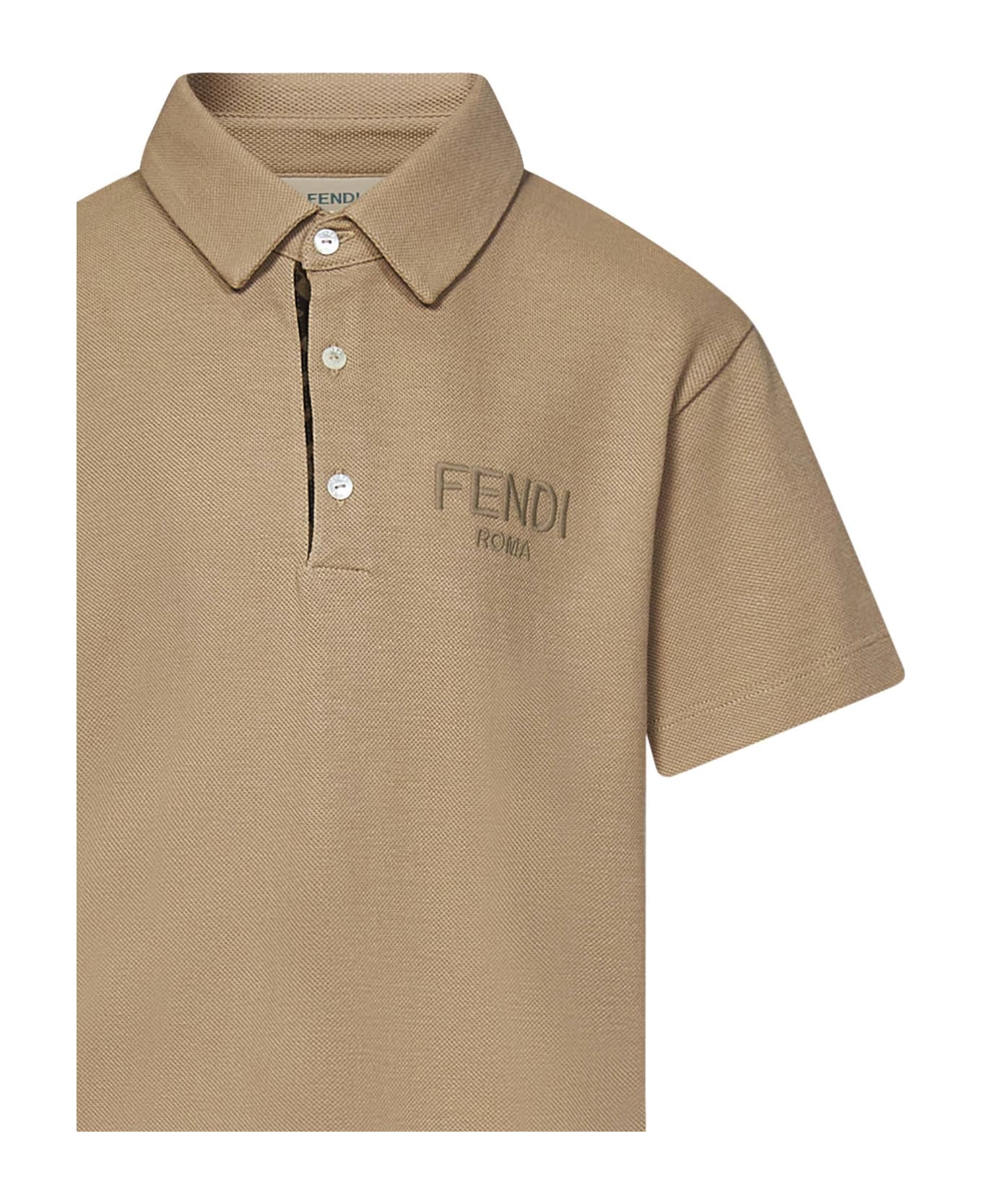 Fendi Kids Polo Shirt - Beige