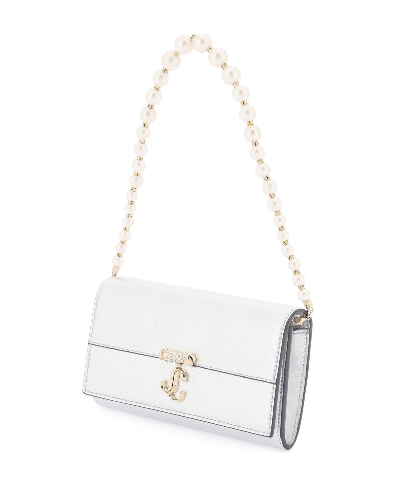 Jimmy Choo Mini Avenue Shoulder Bag - SILVER LIGHT GOLD (Silver)