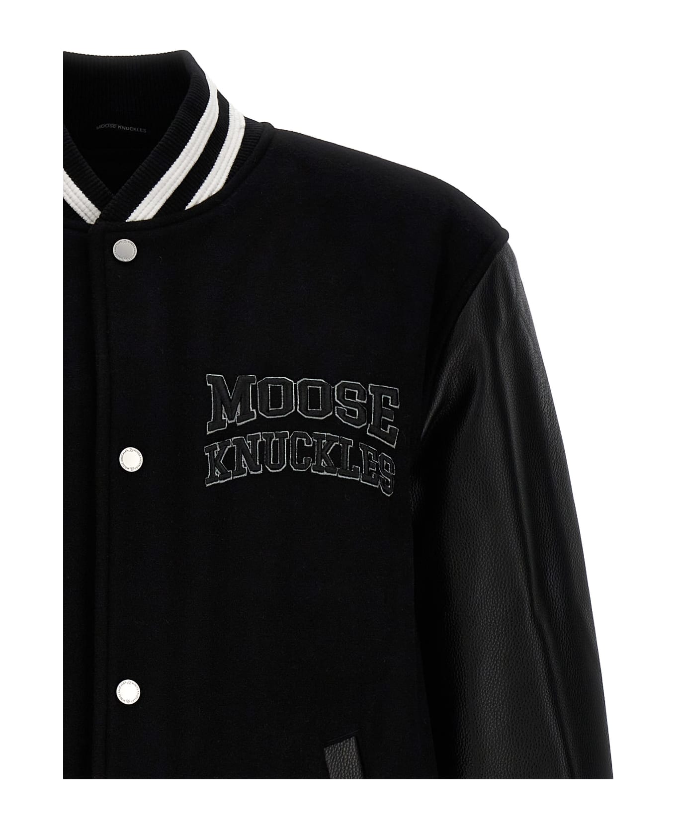Moose Knuckles 'varsity' Bomber Jacket