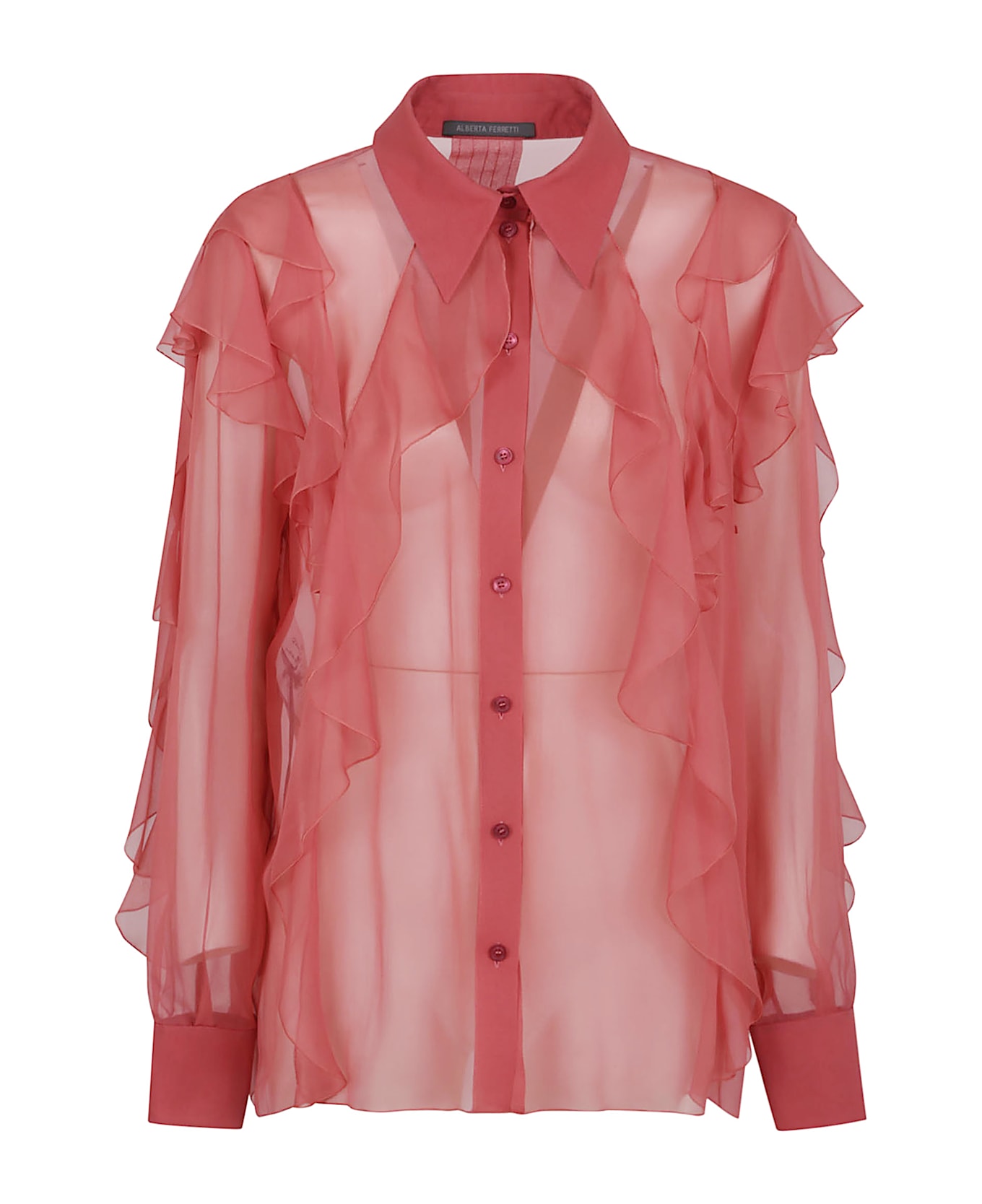 Alberta Ferretti Chiffon Shirt - Viola