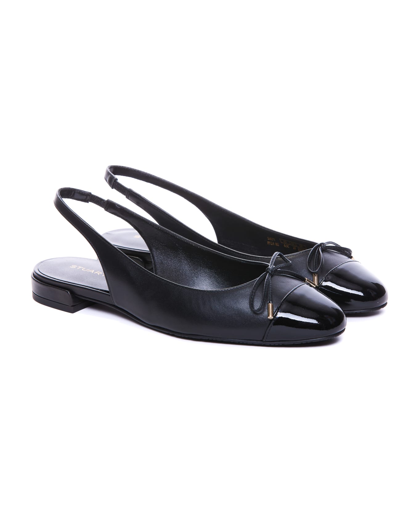 Stuart Weitzman Sleek Bow Slingback - Black