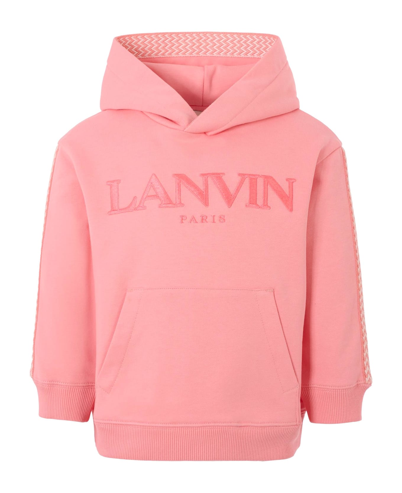 Lanvin Pink Sweatshirt For Girl With Logo - Pink