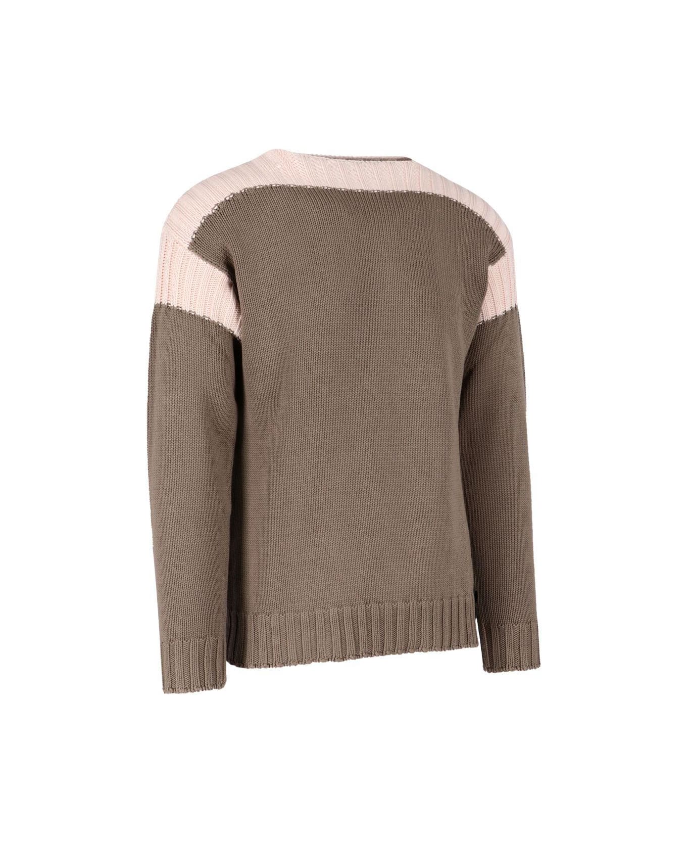Fendi Two Colour Sweater - BEIGE