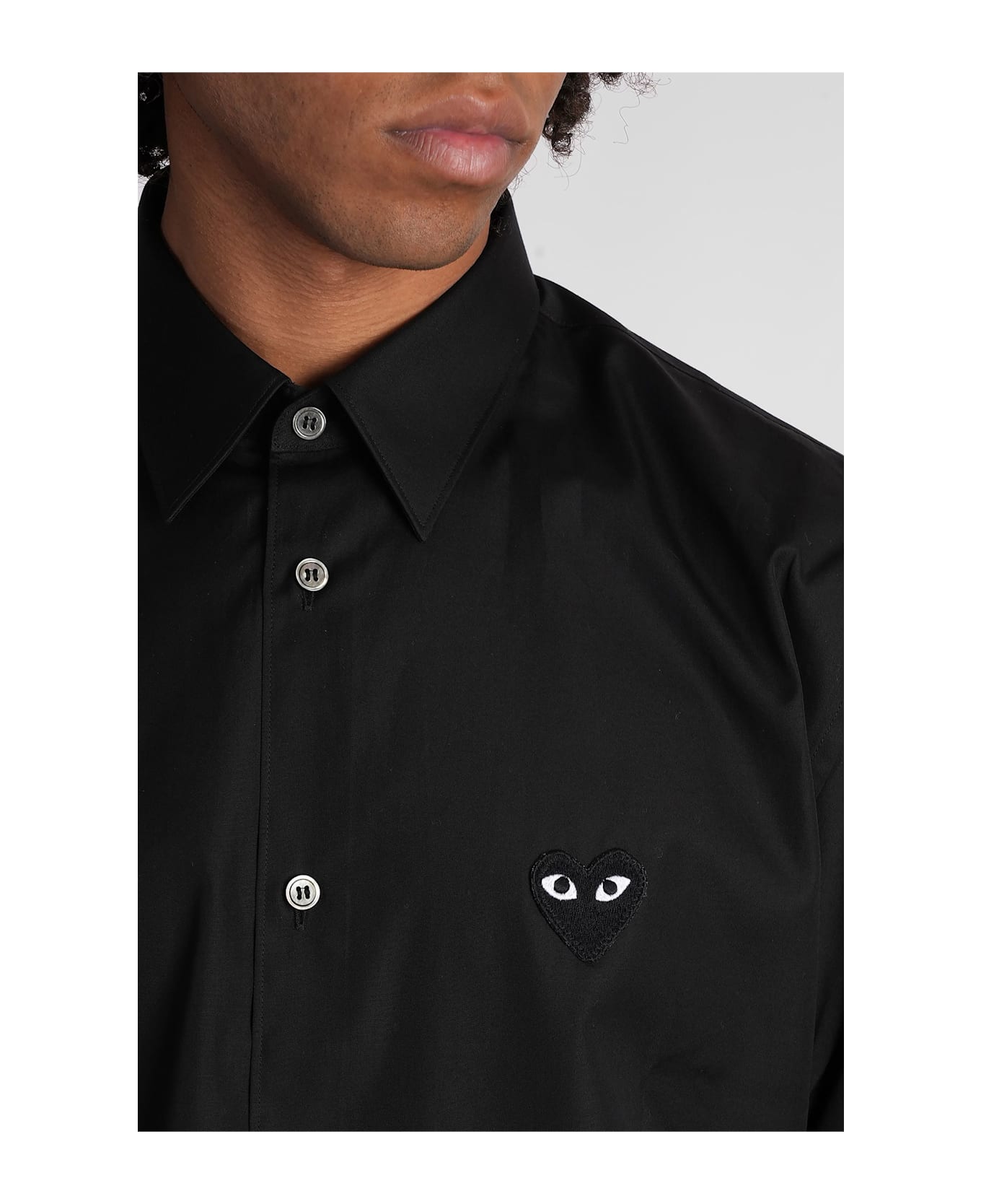 Comme des Garçons Play Shirt In Black Cotton - black