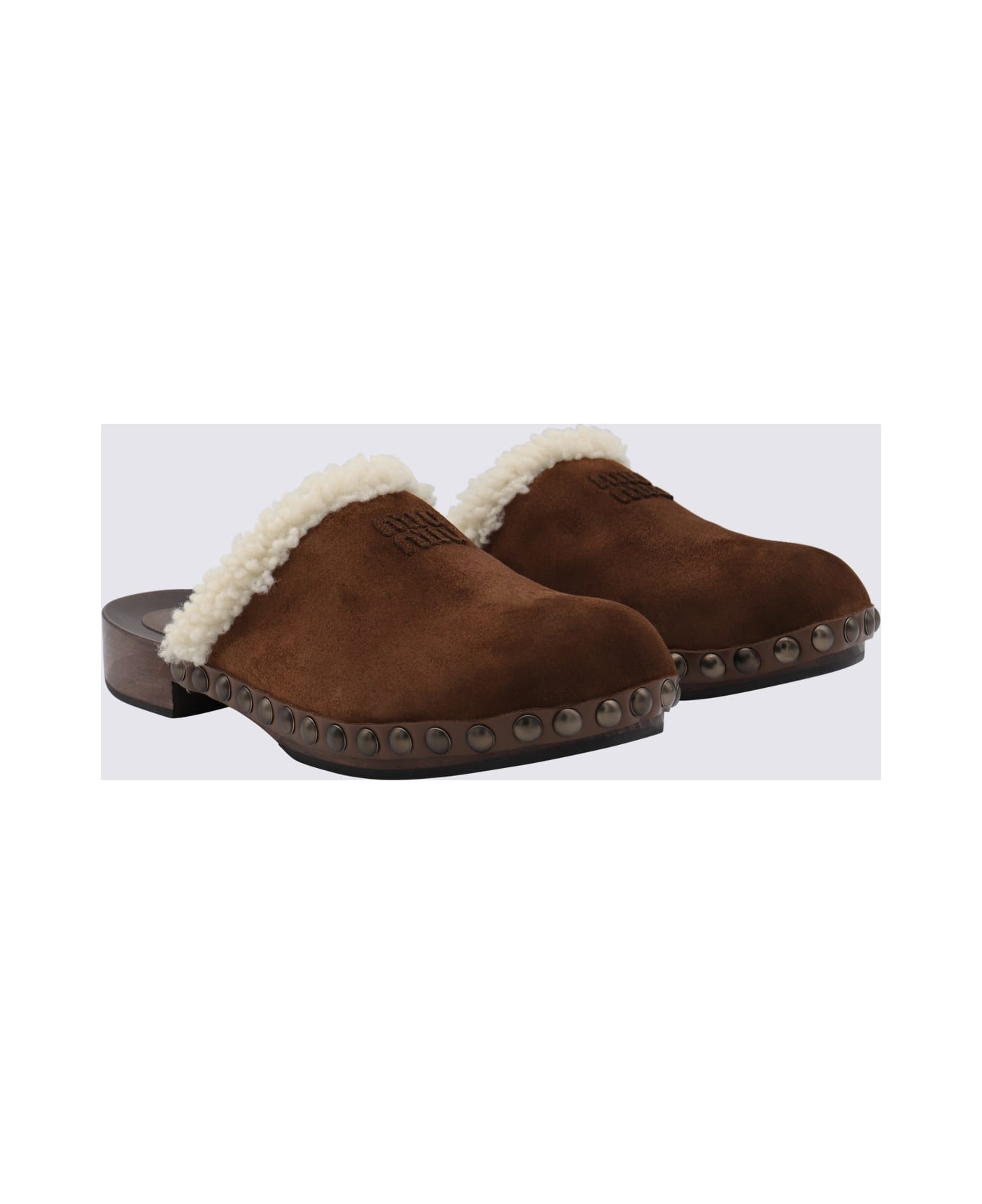 Miu Miu Camel Sandals - Brown