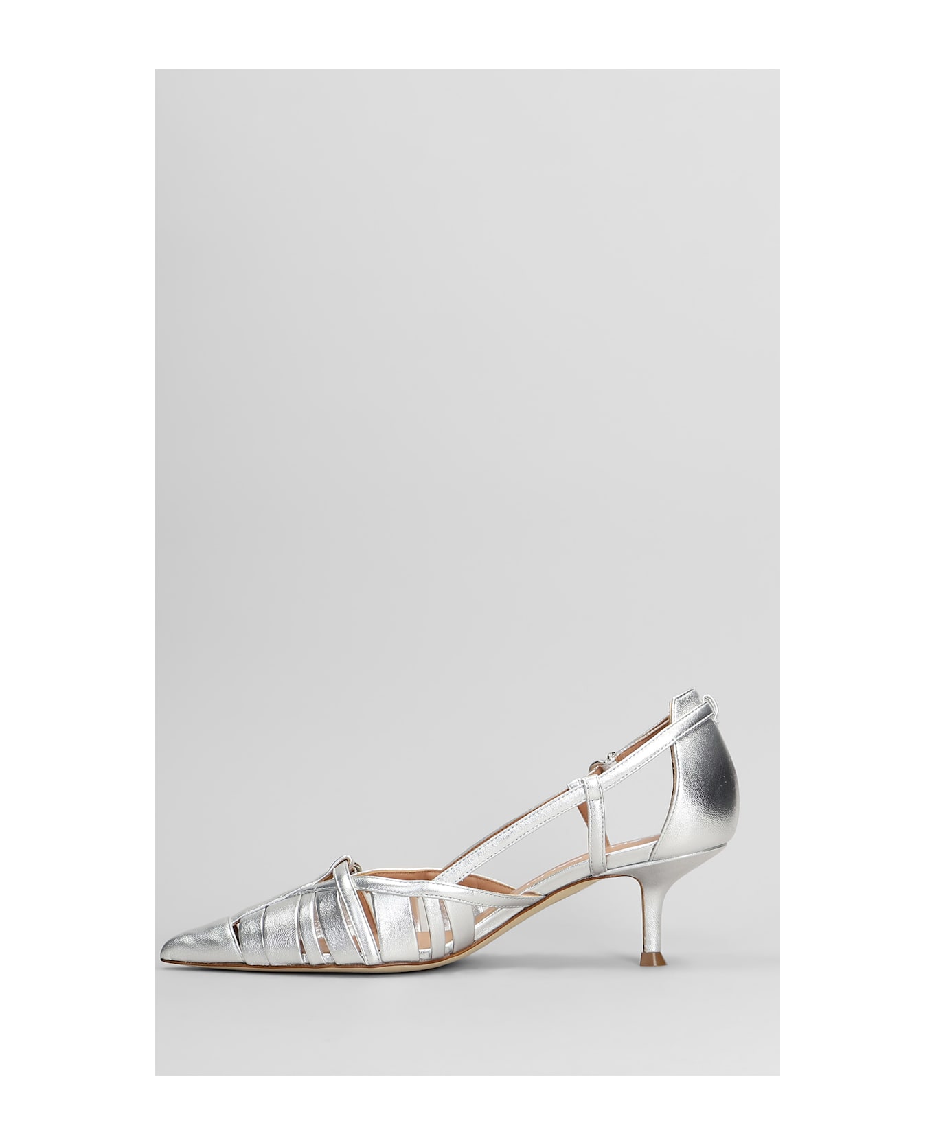 Lella Baldi Pumps In Silver Leather - silver