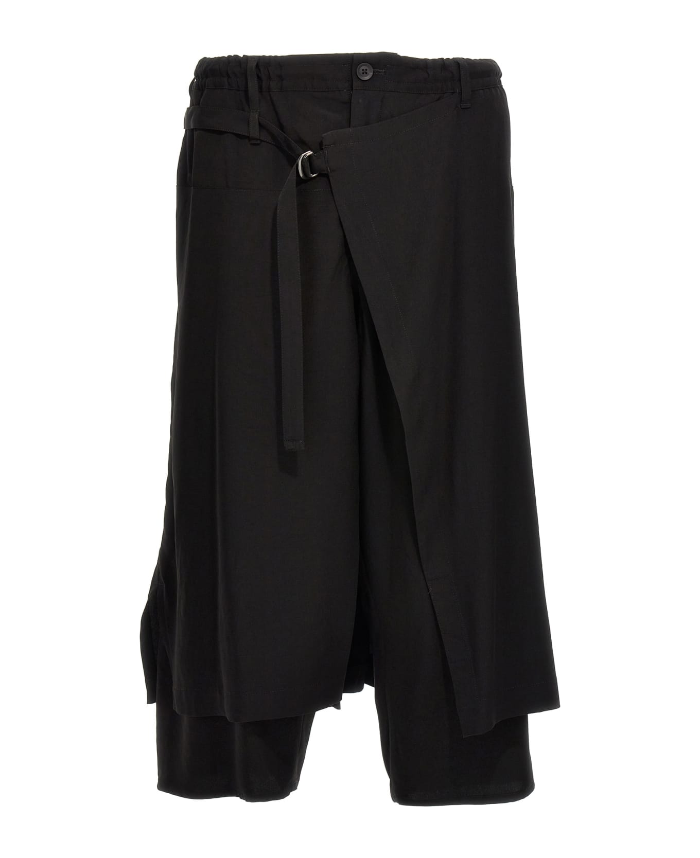 Yohji Yamamoto 'u-standard Wrap' Bermuda Shorts - Black  