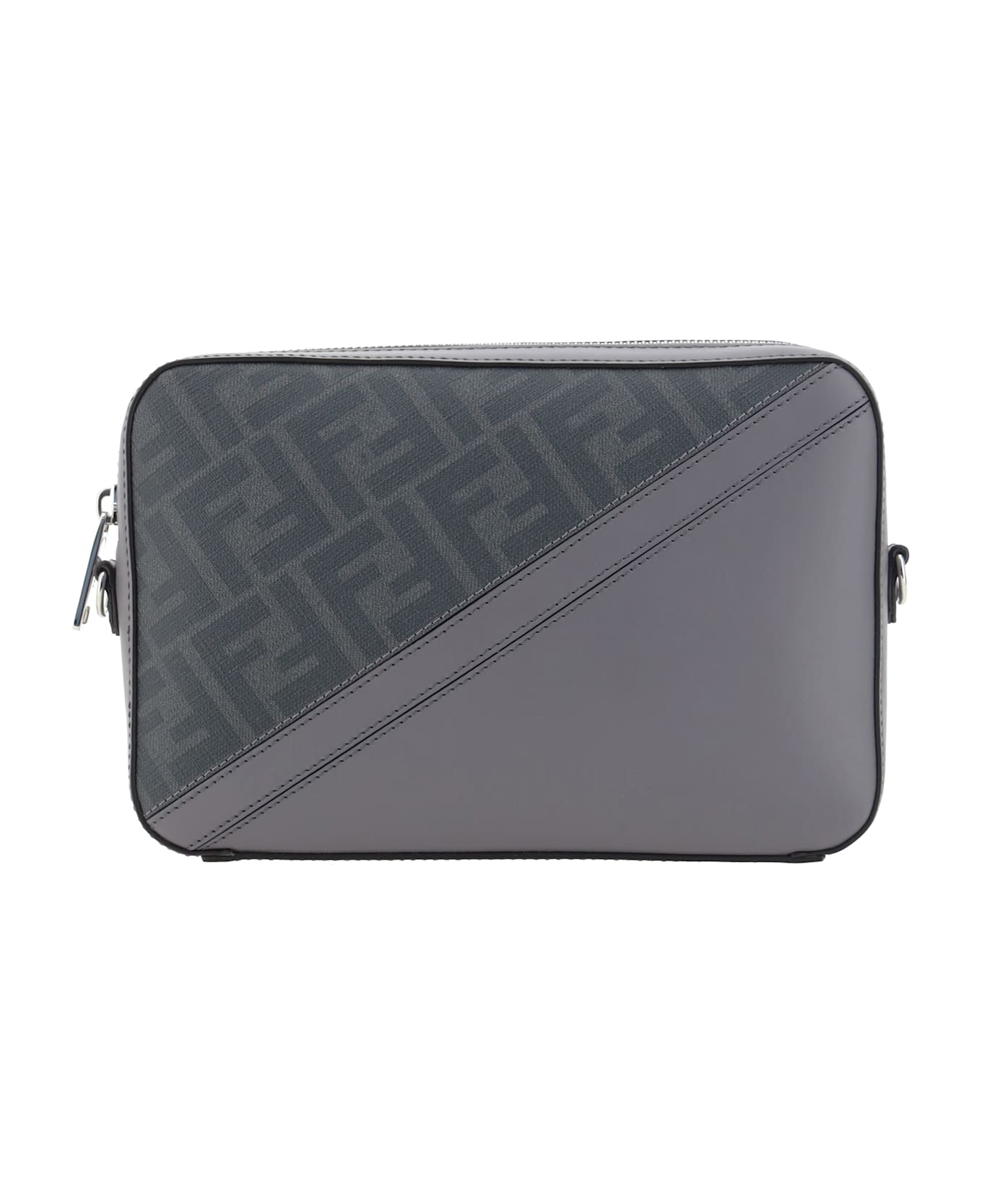 Fendi Diagonal Camera Case Bag - Acciaio+palladio