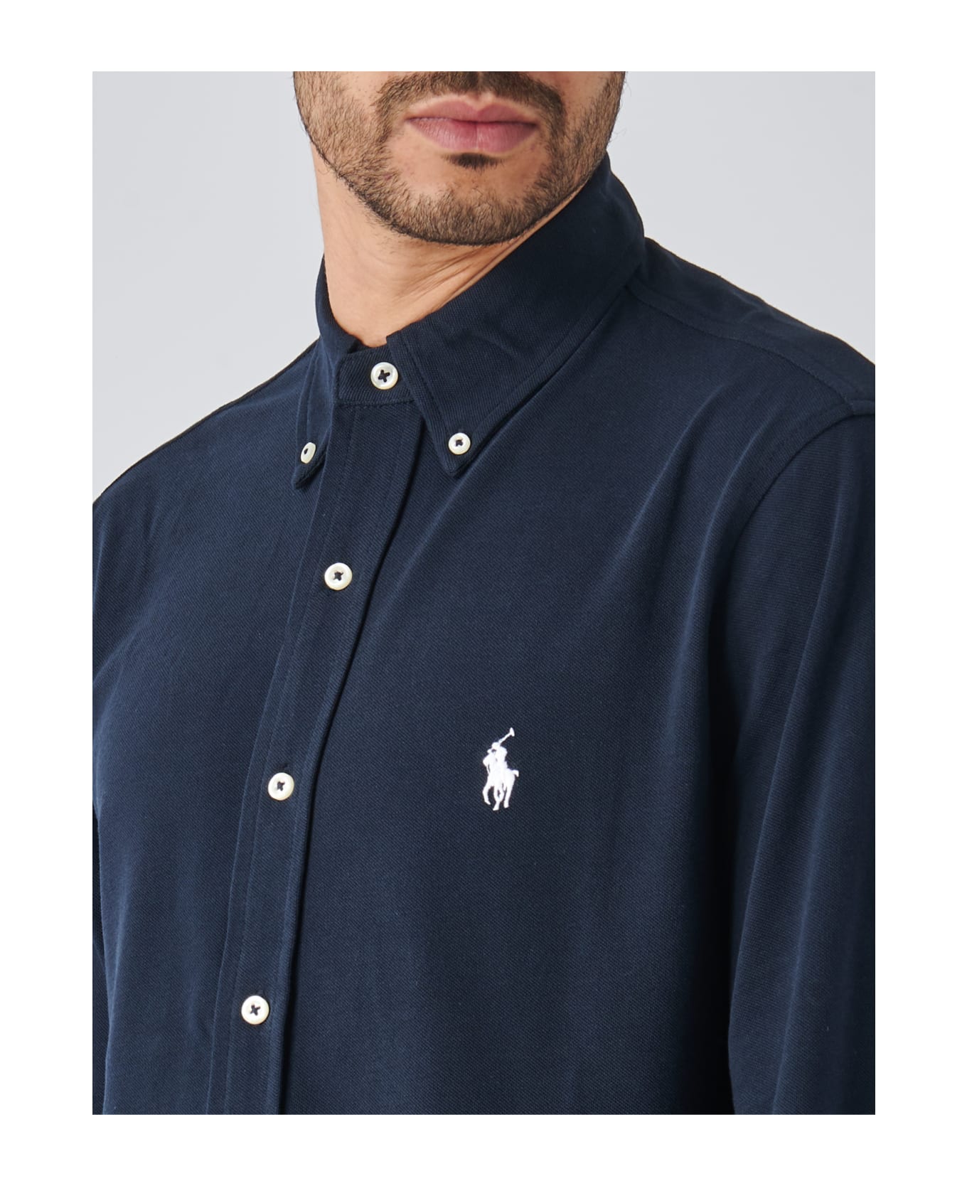 Polo Ralph Lauren Long Sleeve Sport Shirt Shirt - NAVY