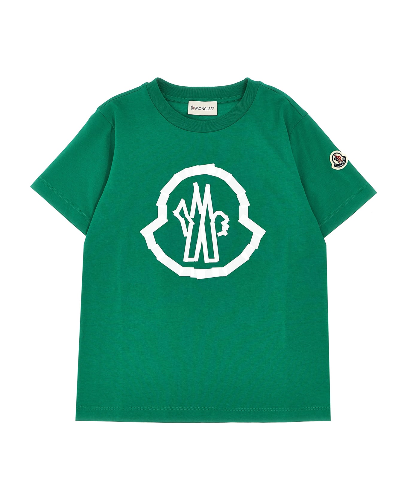 Moncler Logo Print T-shirt - Green