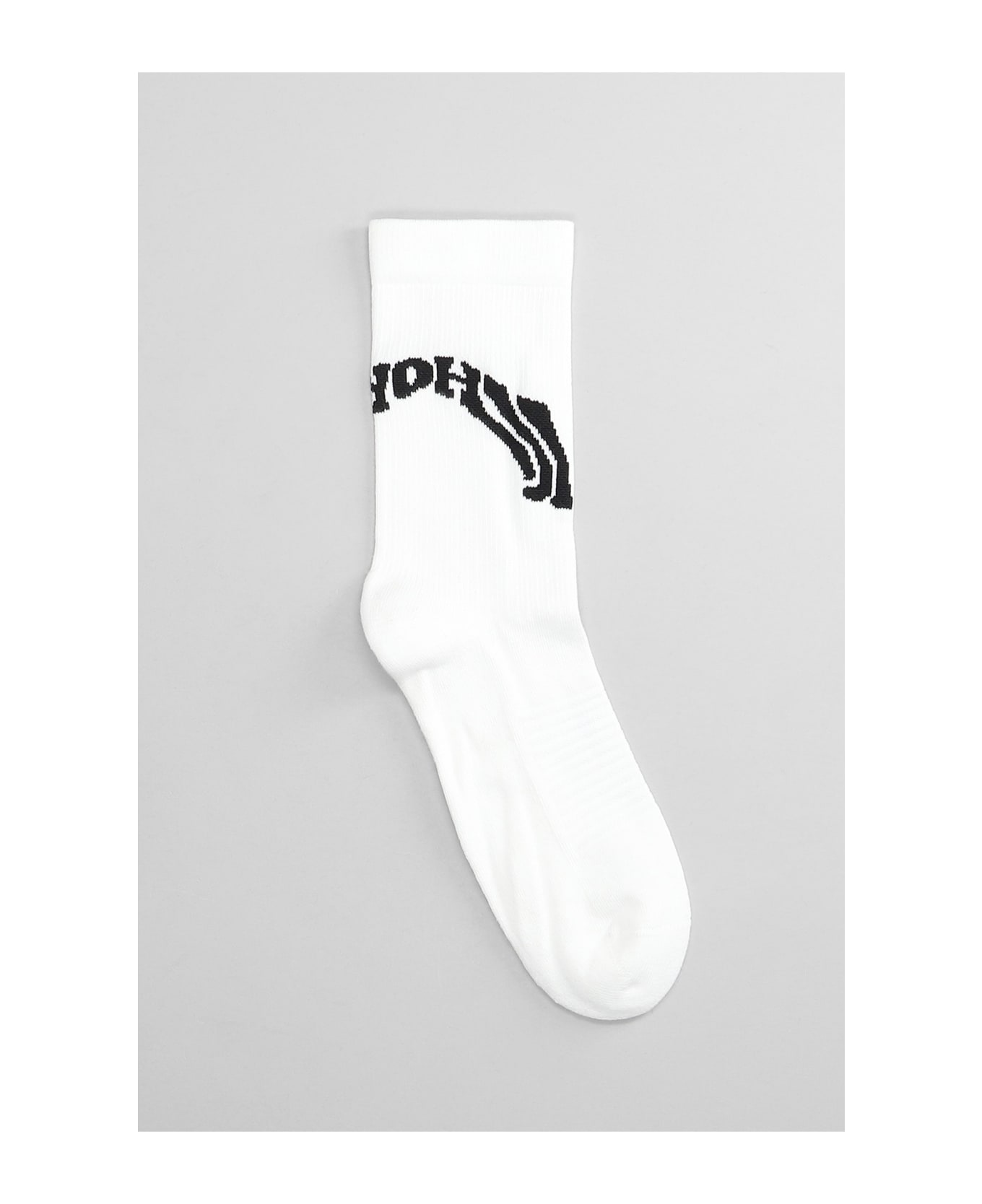 Y-3 Socks In White Cotton - white