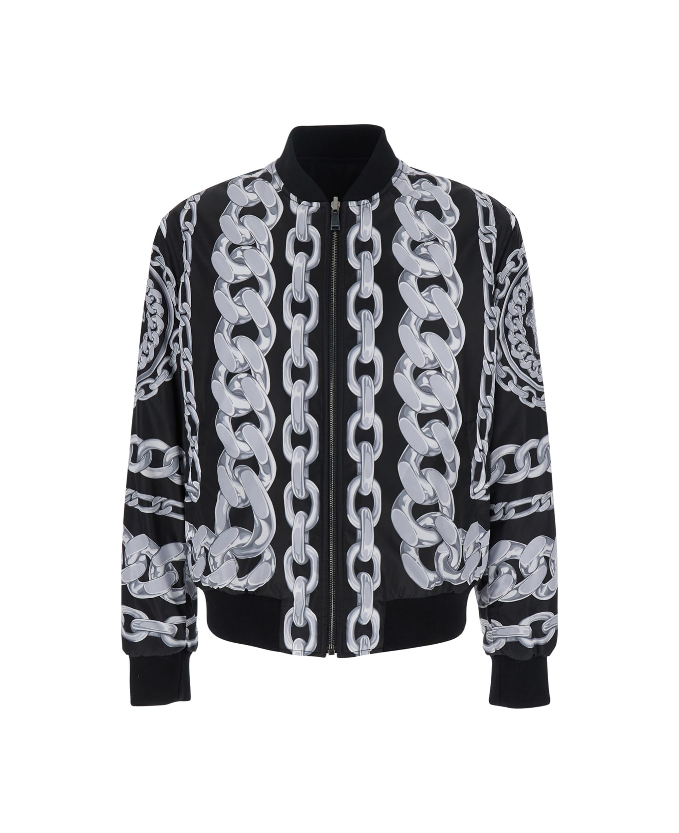 Versace Reversible Jacket - Black+silver